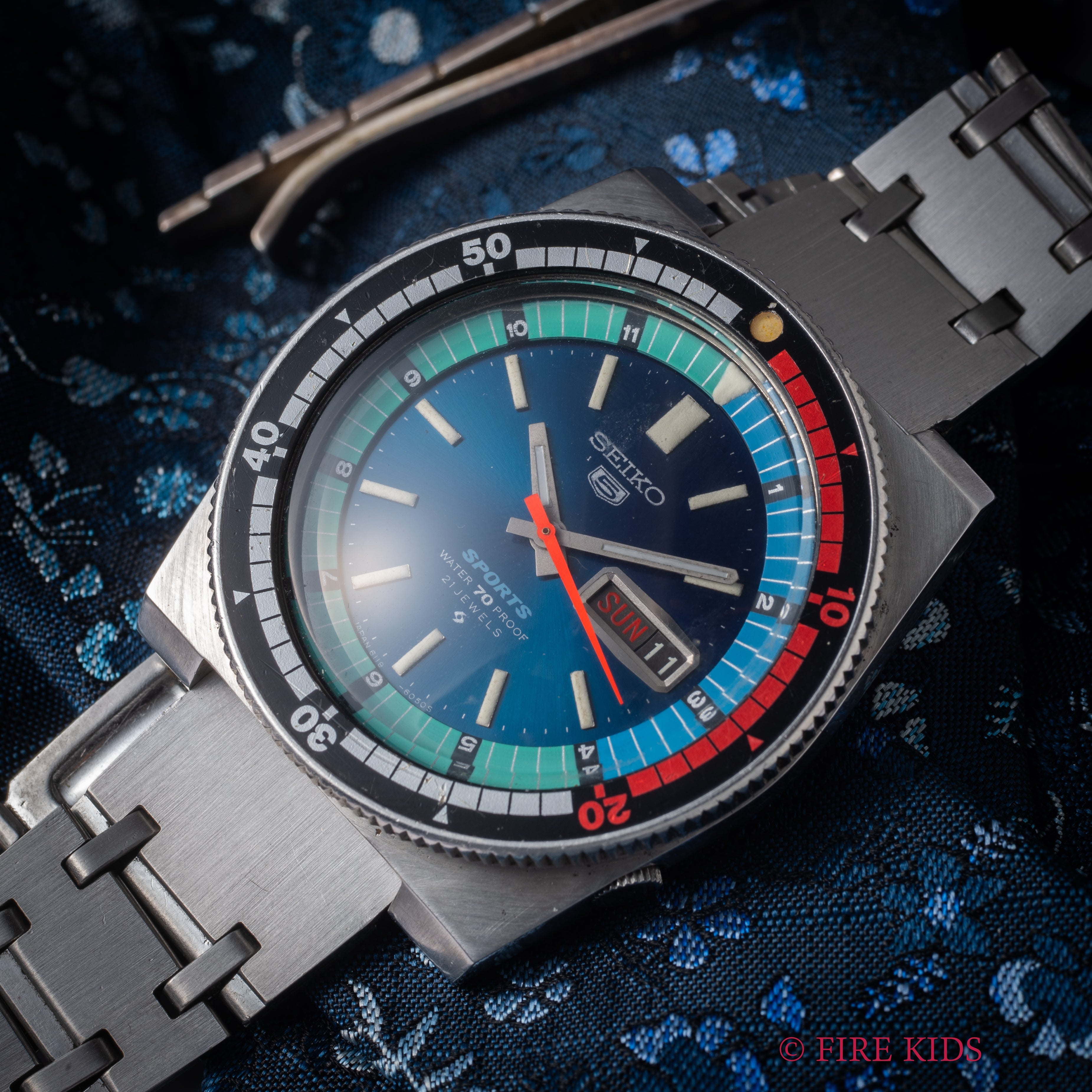 セイコー 5スポーツ Ref.6119-6050 自動巻き 純正ブレス インナー回転