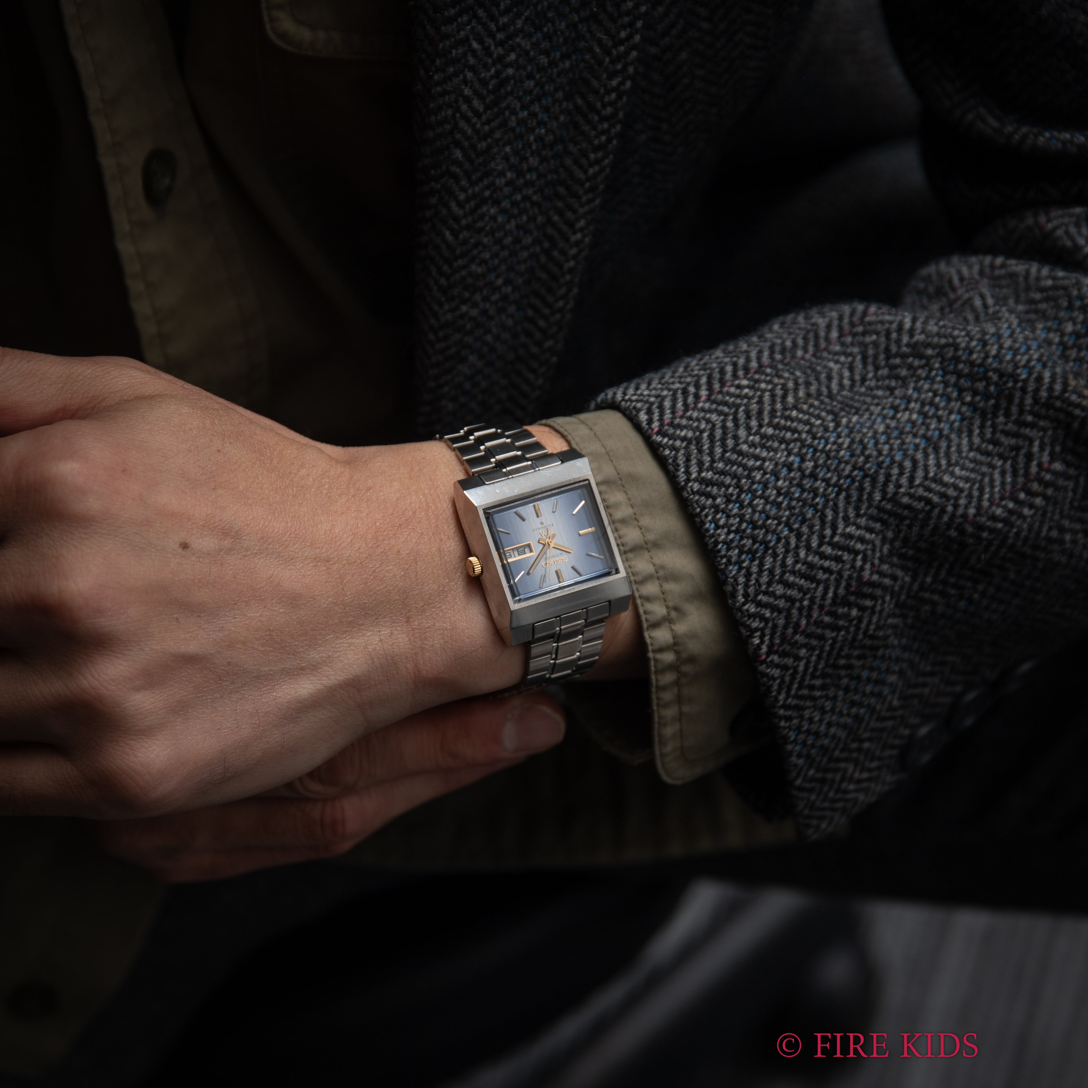 セイコー ロードマチック スクエアケース Ref.5606-5160 タグ付き ブルーダイヤル 純正ブレス タグ付き