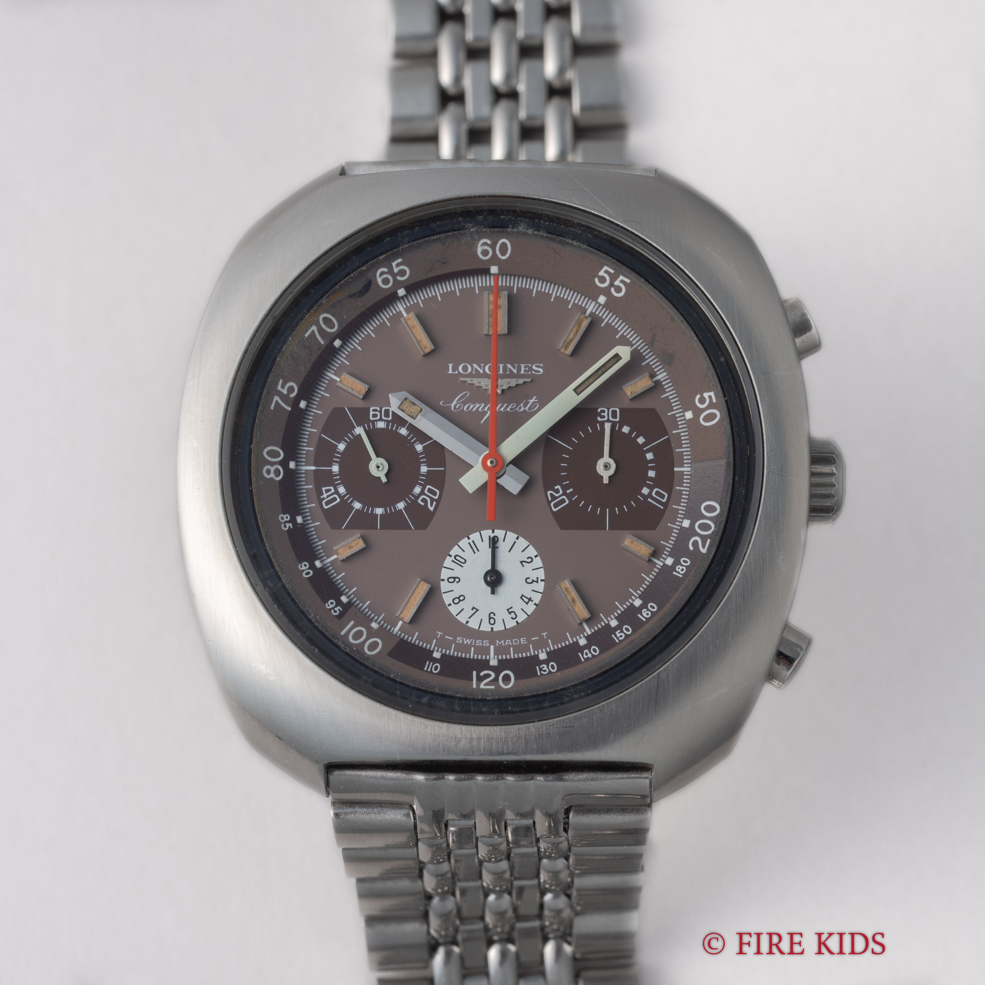 ロンジン コンクエスト クロノグラフ Ref.8595 1970 1969年製 Cal.330 バルジュー72 純正ブレス