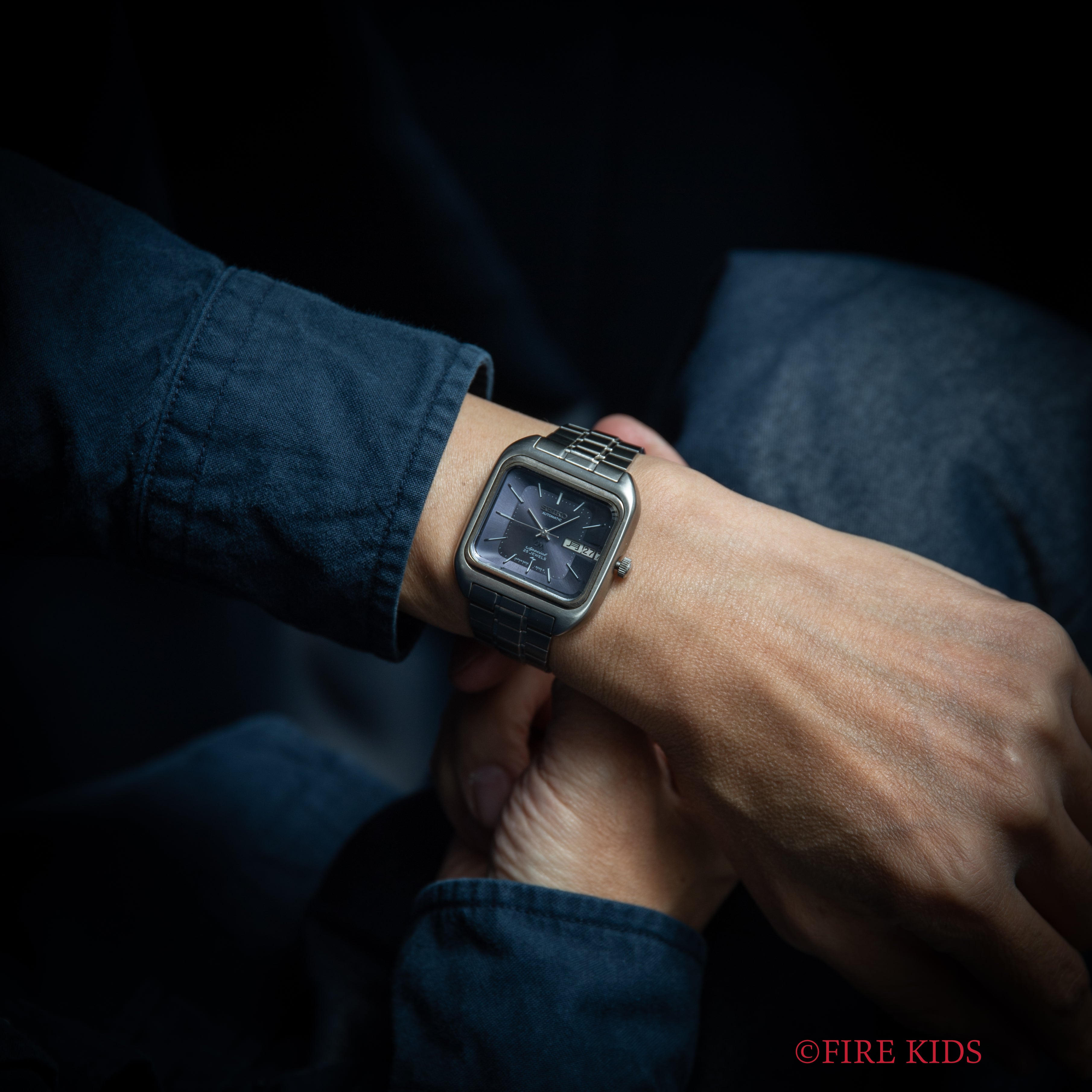 セイコー ロードマチックスペシャル 1971年製 スクエアケース パープルダイアル Ref.5206-5030 純正ブレス付き