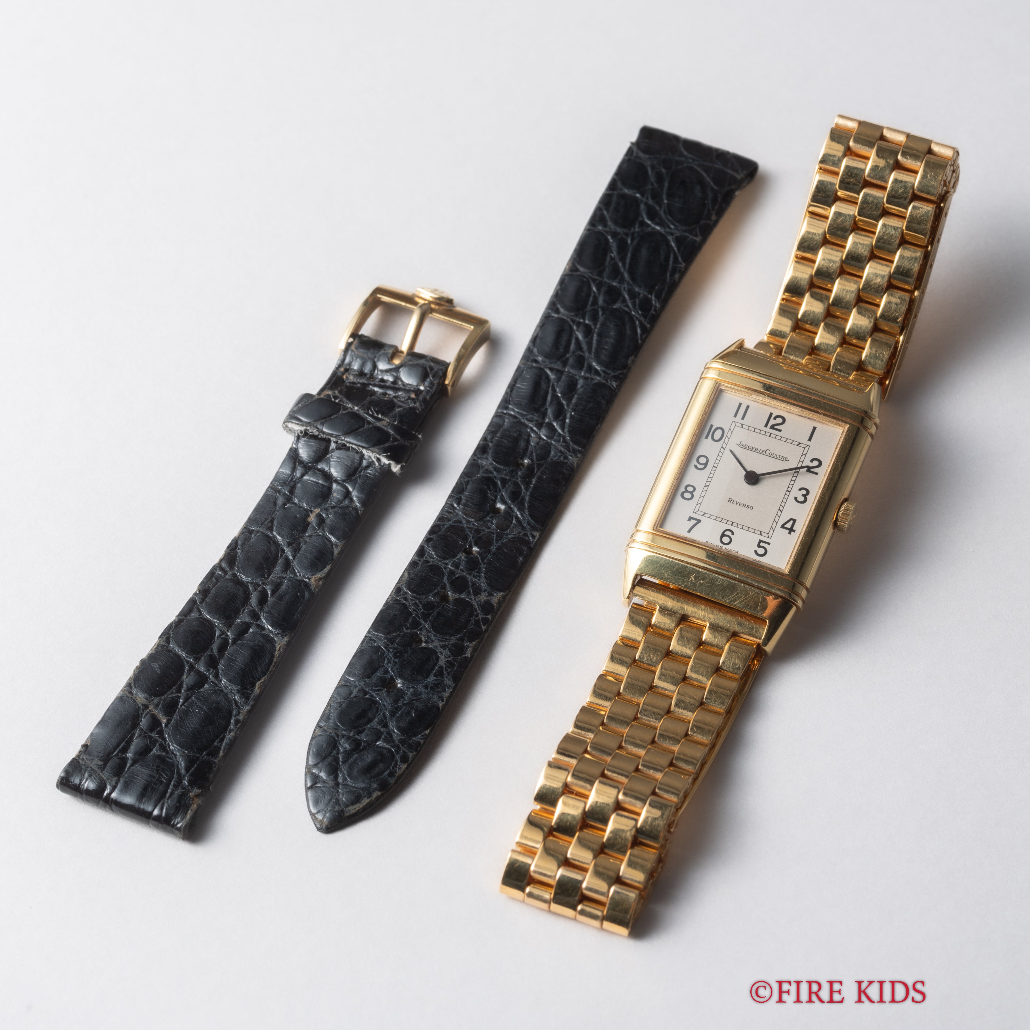 ジャガールクルト レベルソ クラシック モノフェイス Ref.6184 21 1980年代製 18KYG Cal.846 純正尾錠付き