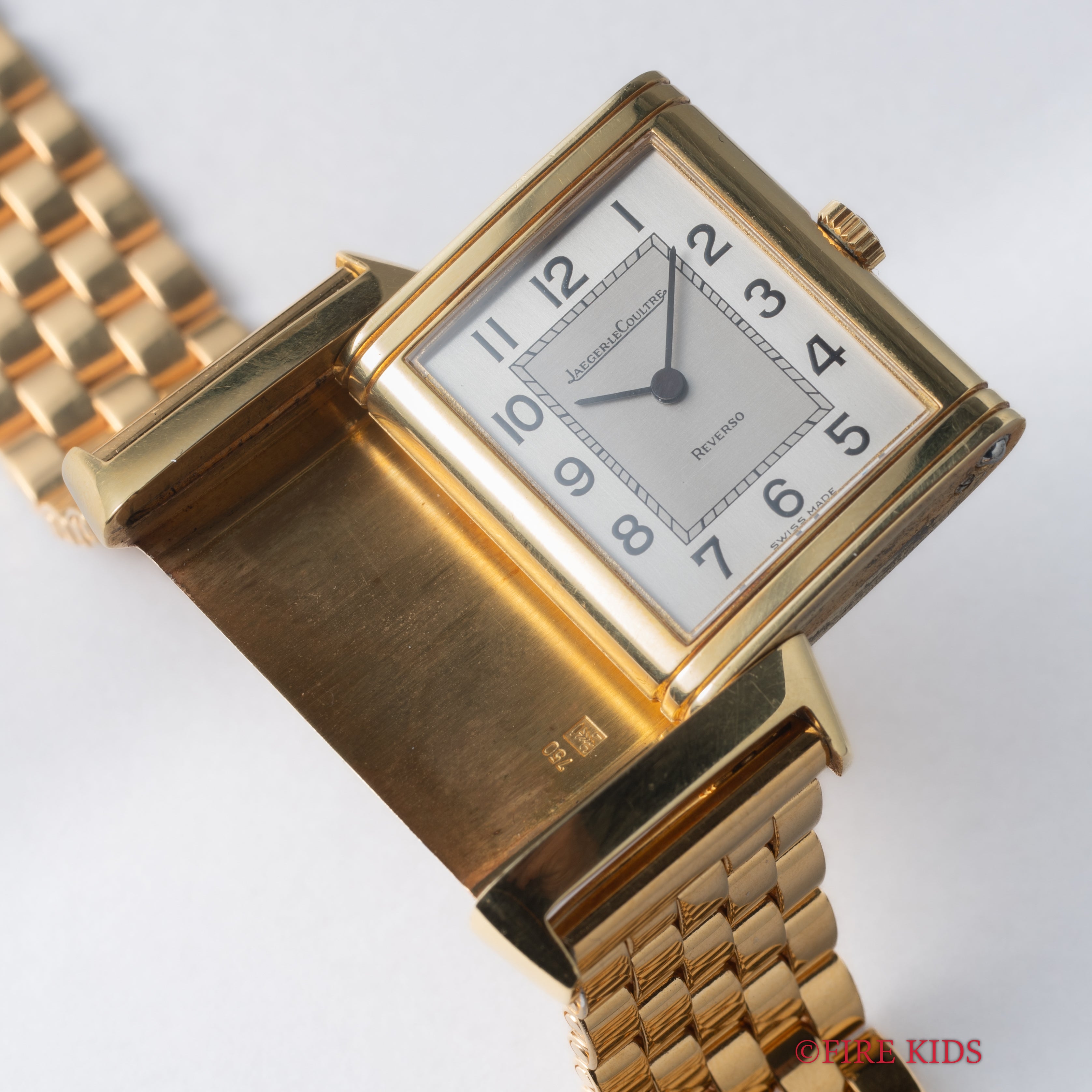 ジャガールクルト レベルソ クラシック モノフェイス Ref.6184 21 1980年代製 18KYG Cal.846 純正尾錠付き