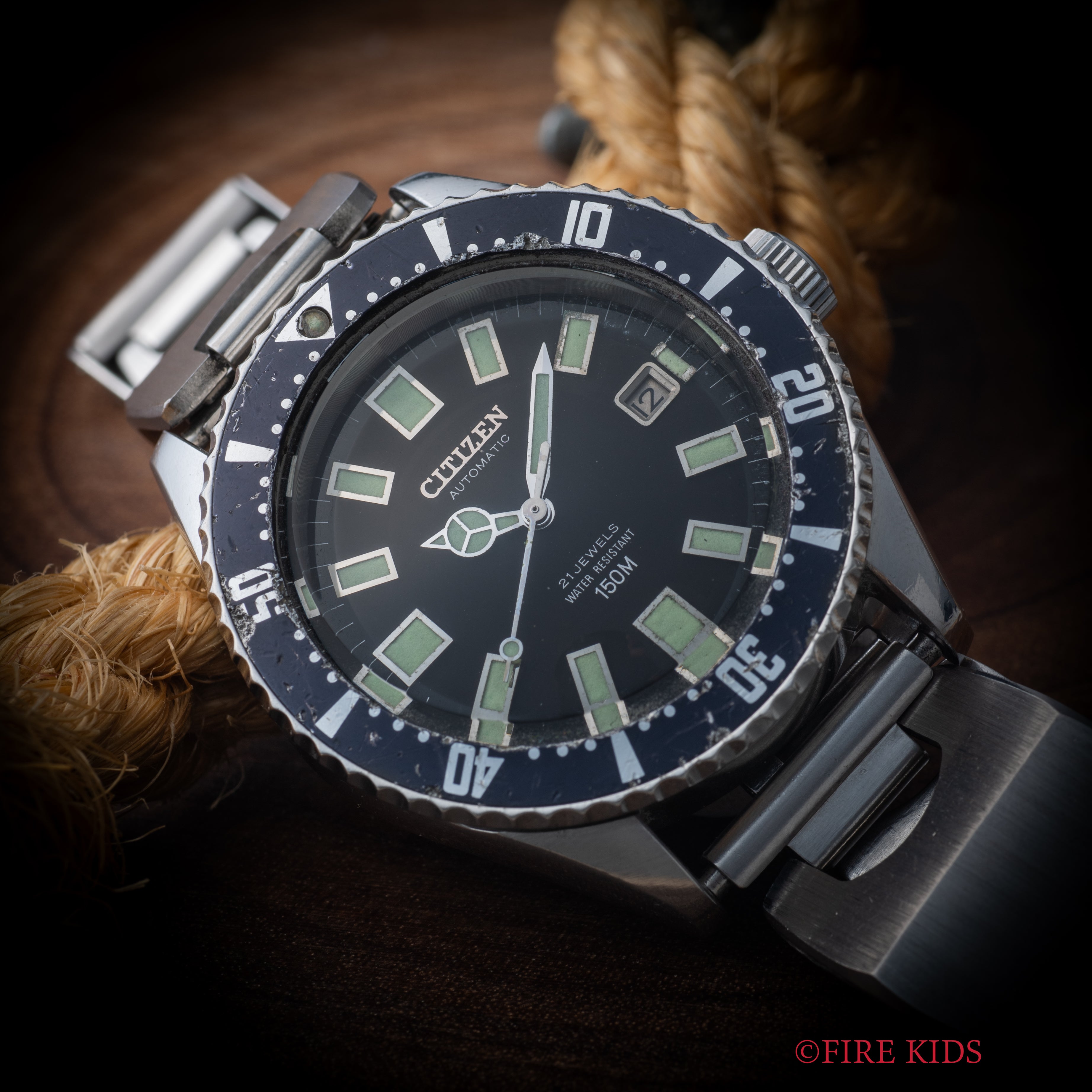 シチズン チャレンジダイバー 150M 1978年製 オートマチック 社外ブレス付き