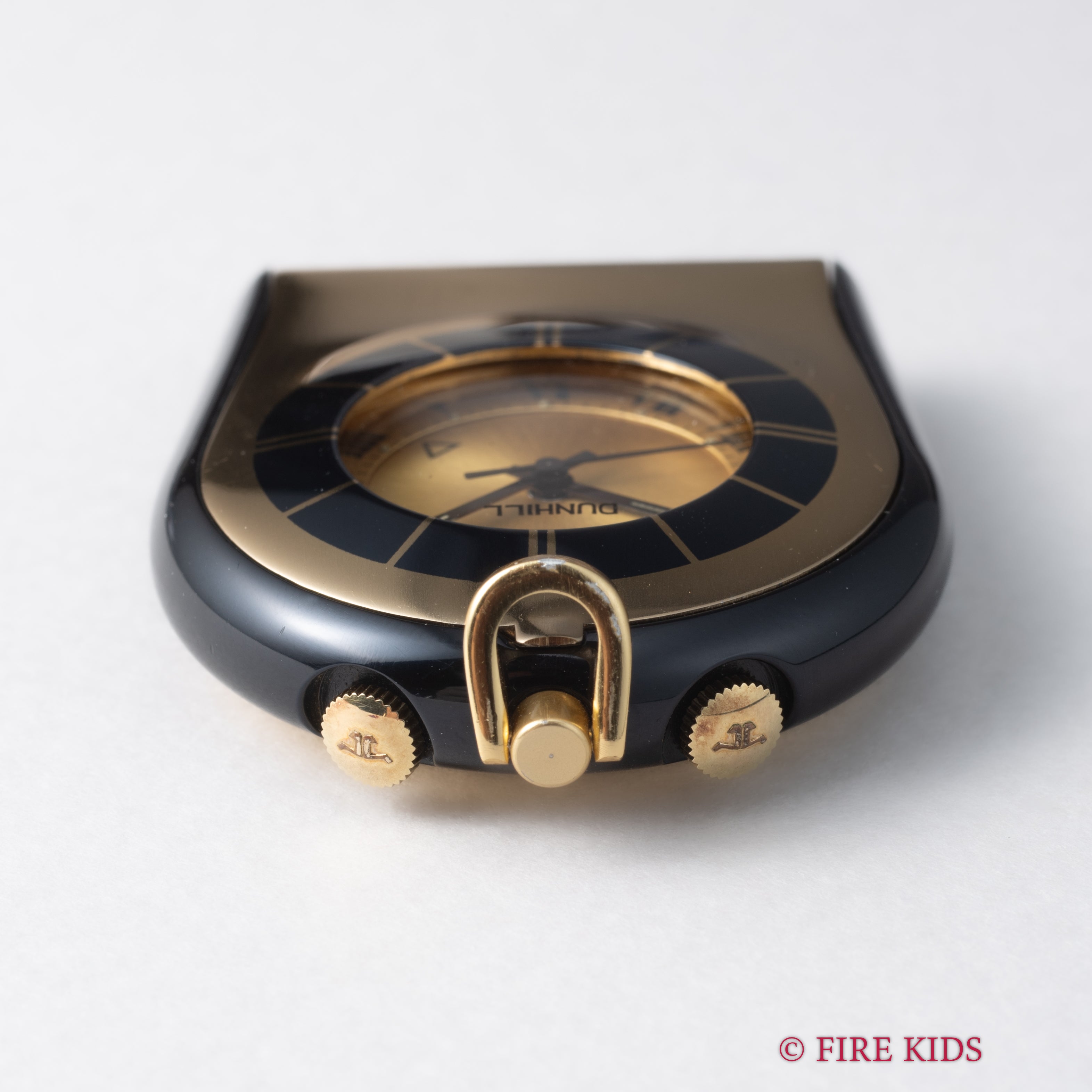 ダンヒル ジャガー・ルクルトWネーム トラベルウォッチ 1970年代製 アラーム セミハンターケース