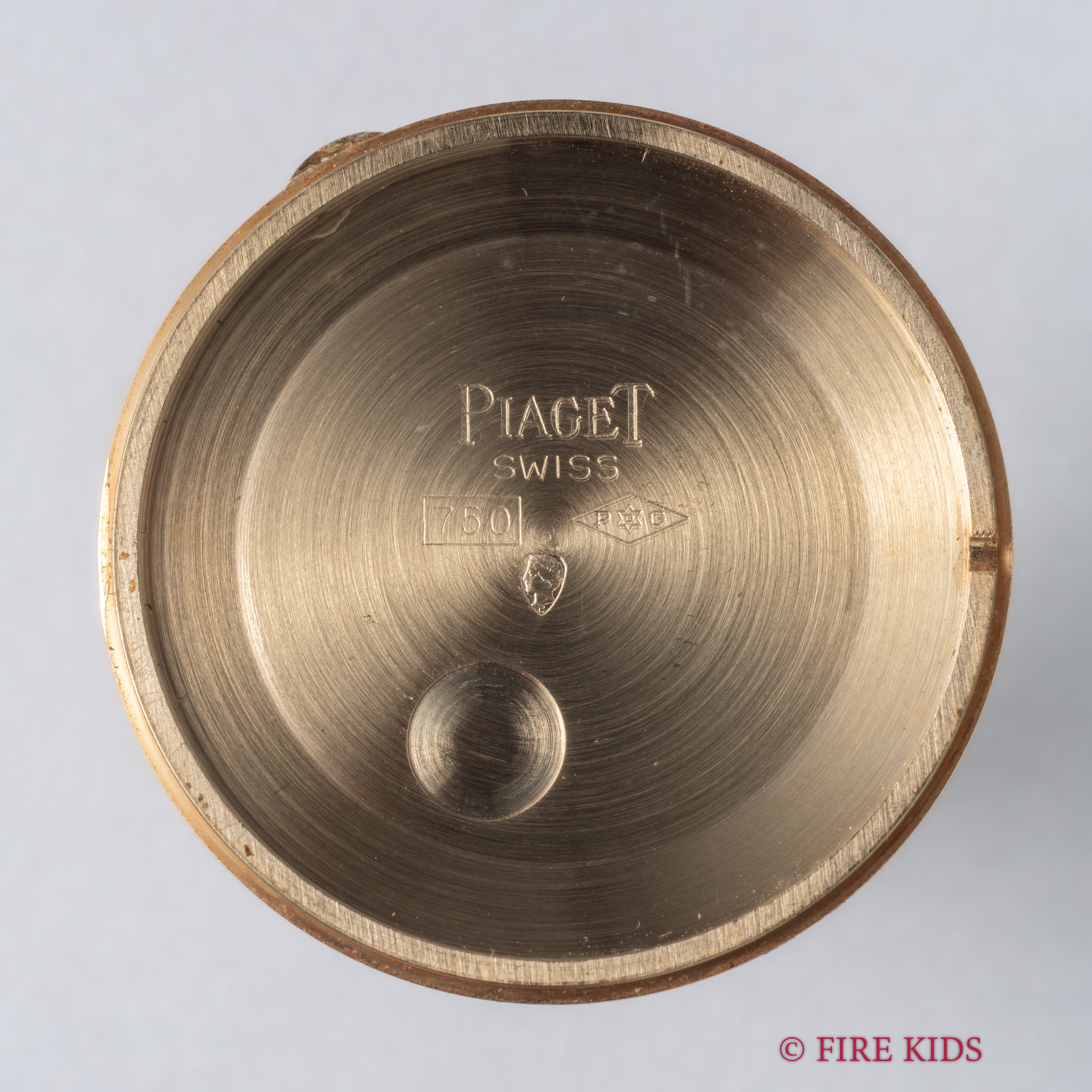 ピアジェ 18金無垢ウルトラシン ローマンダイヤル 1980年代製 Cal.9P2 純正金無垢尾錠