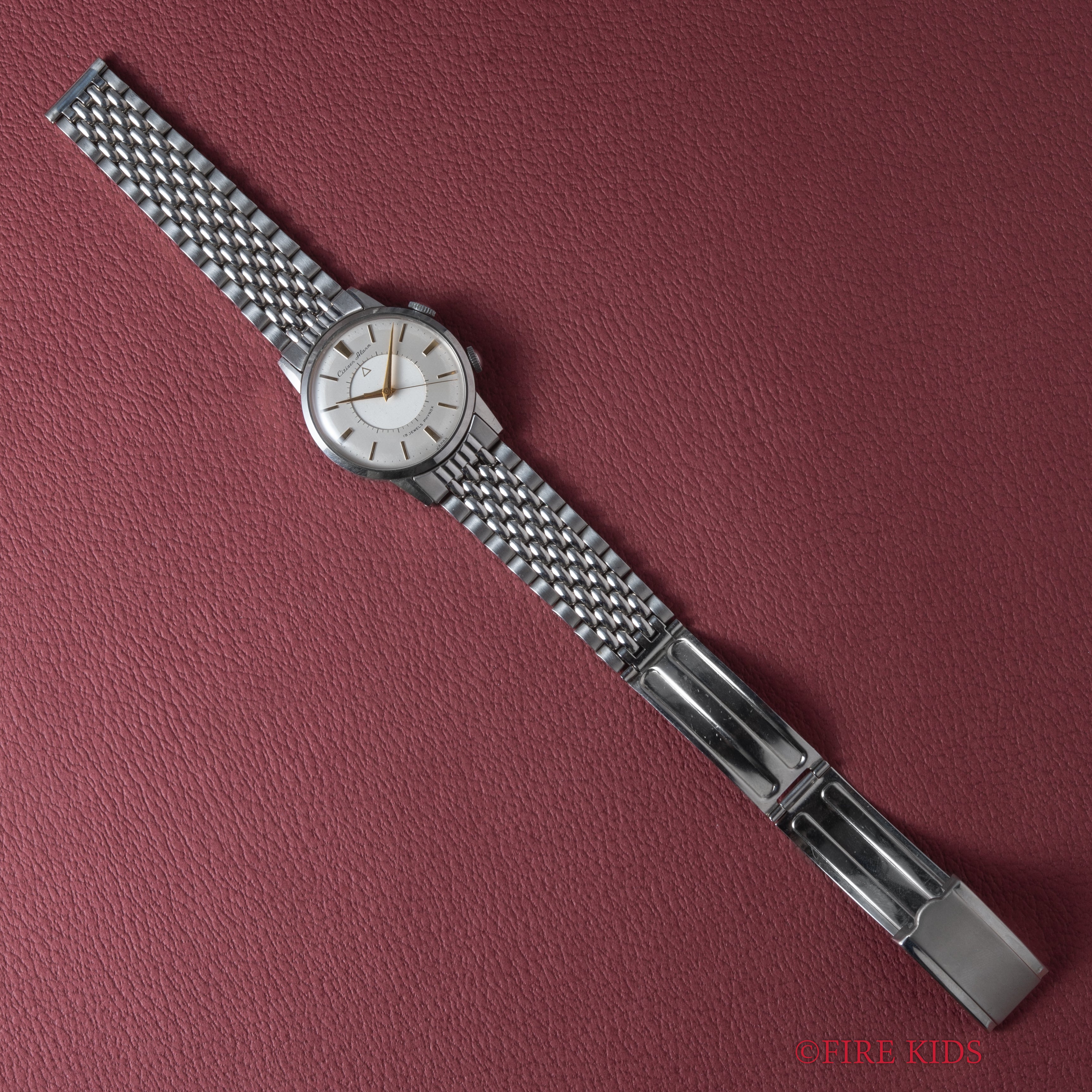 シチズンアラーム 1950年代製 Ref.1407057 初期 ルクルトフェイス 純正ブレス付き