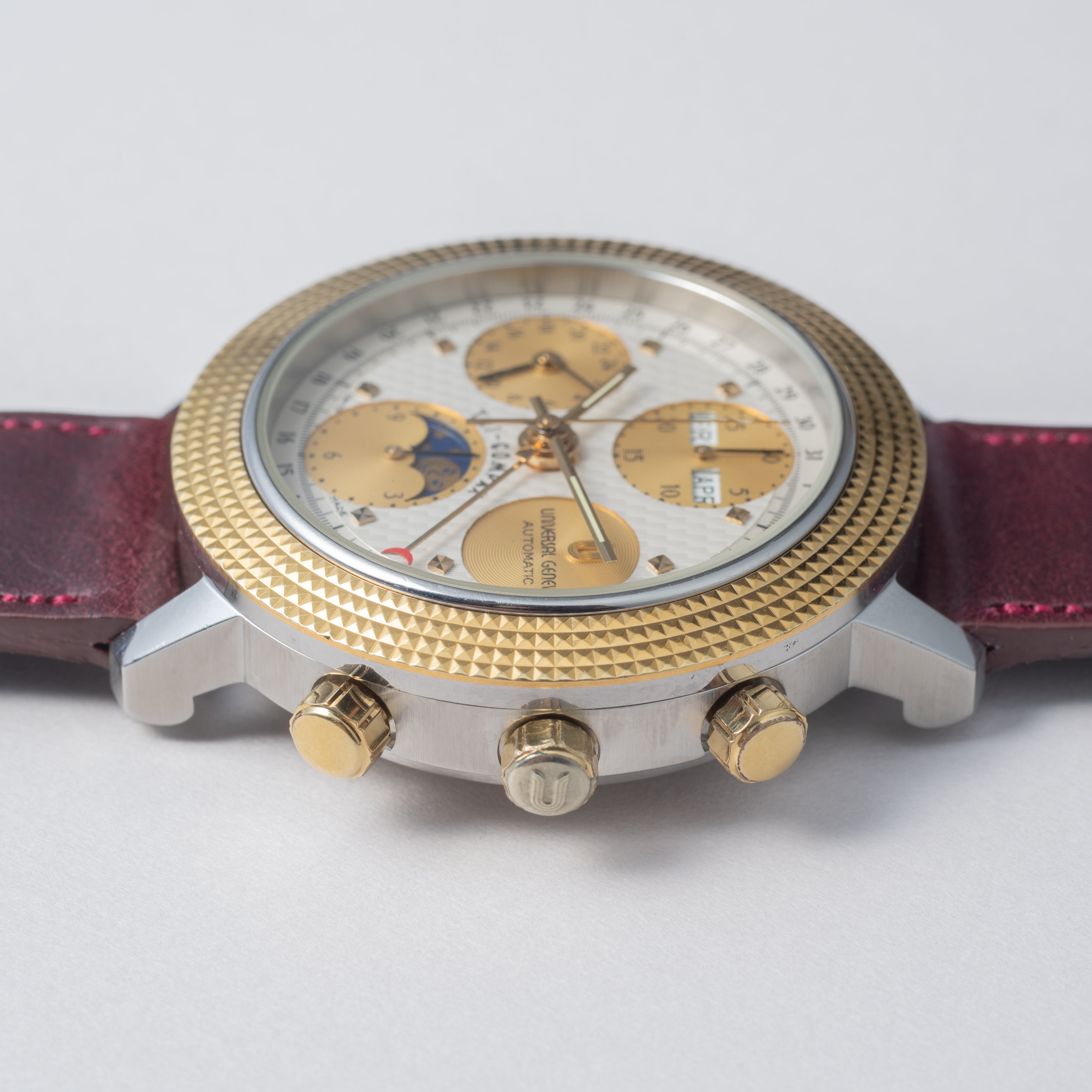 ユニバーサルジュネーブ トリコンパックス 1980年代 コンビ 箱、ギャラ付き