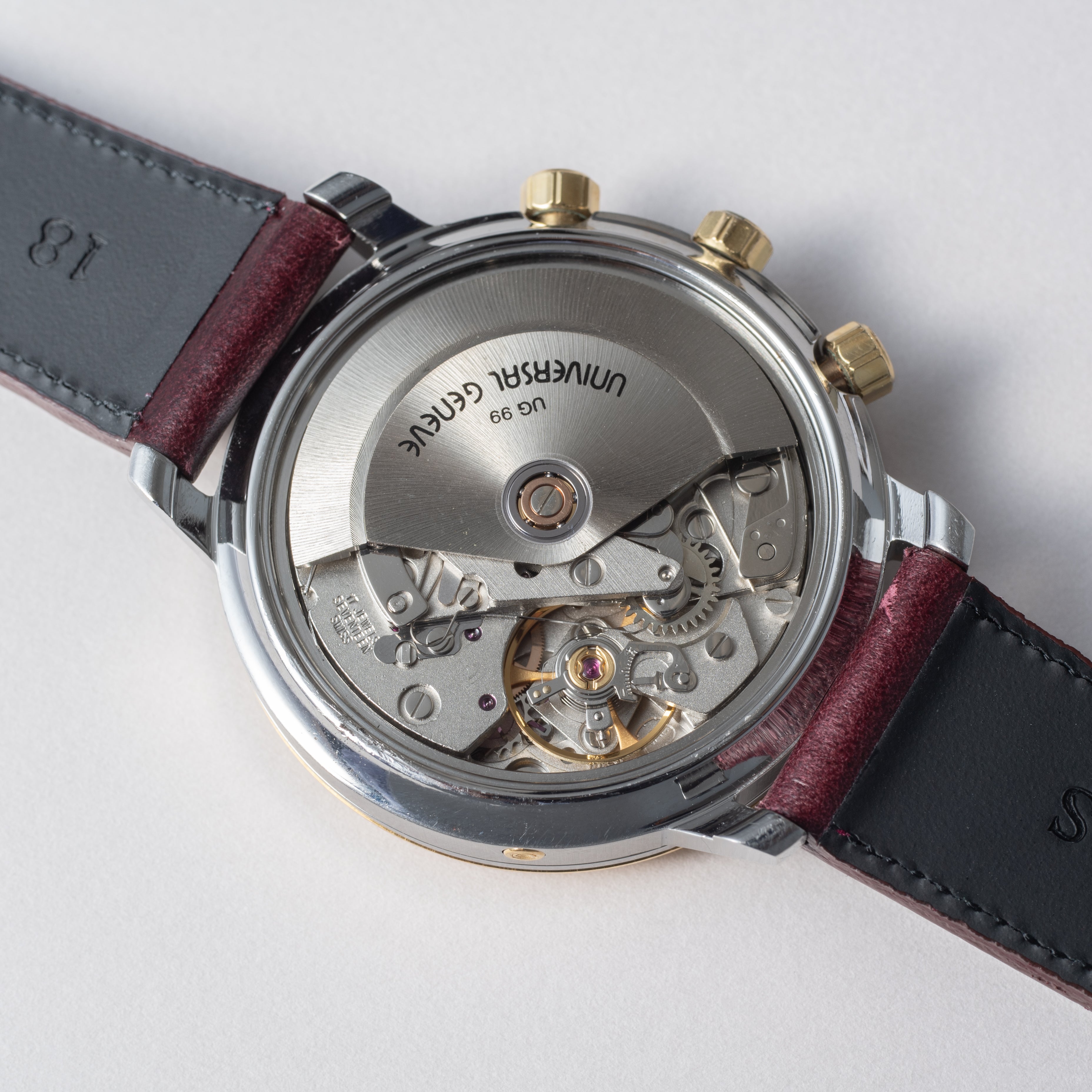 ユニバーサルジュネーブ トリコンパックス 1980年代 コンビ 箱、ギャラ付き