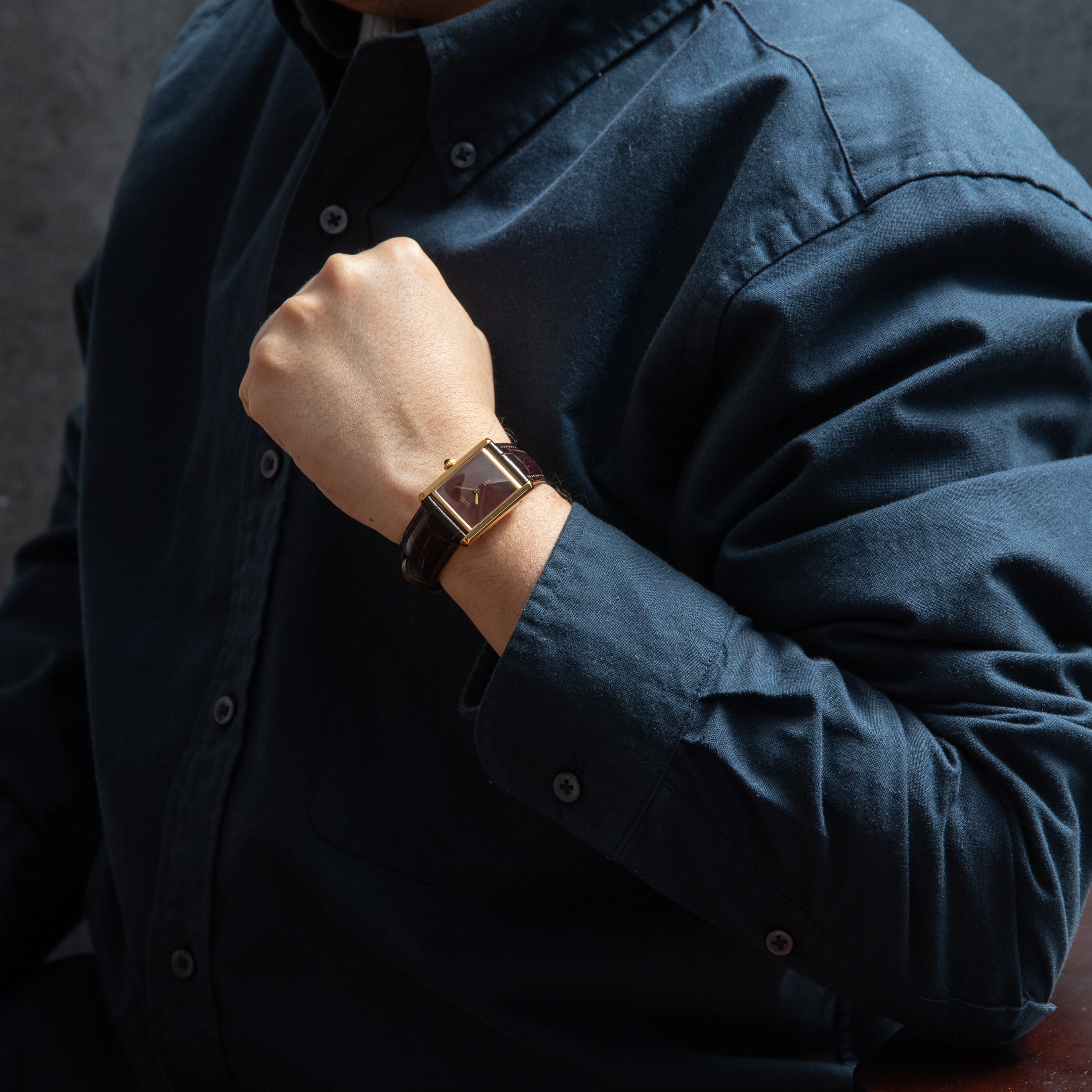 カルティエ マストタンク LMサイズ 1980年代製 ボルドーダイヤル