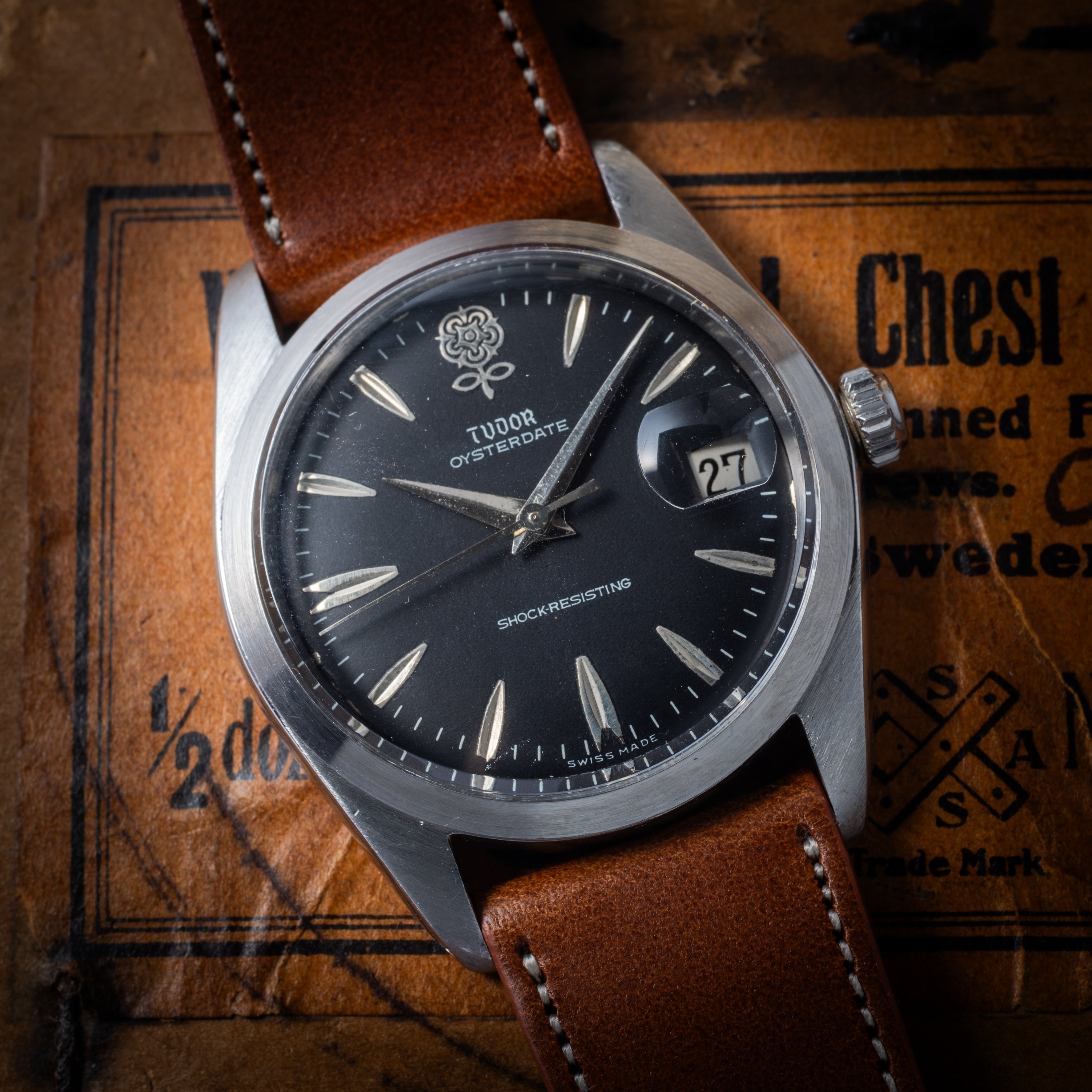 チューダー オイスターデイト デカバラ リダンブラック 1964年製 Ref.7962