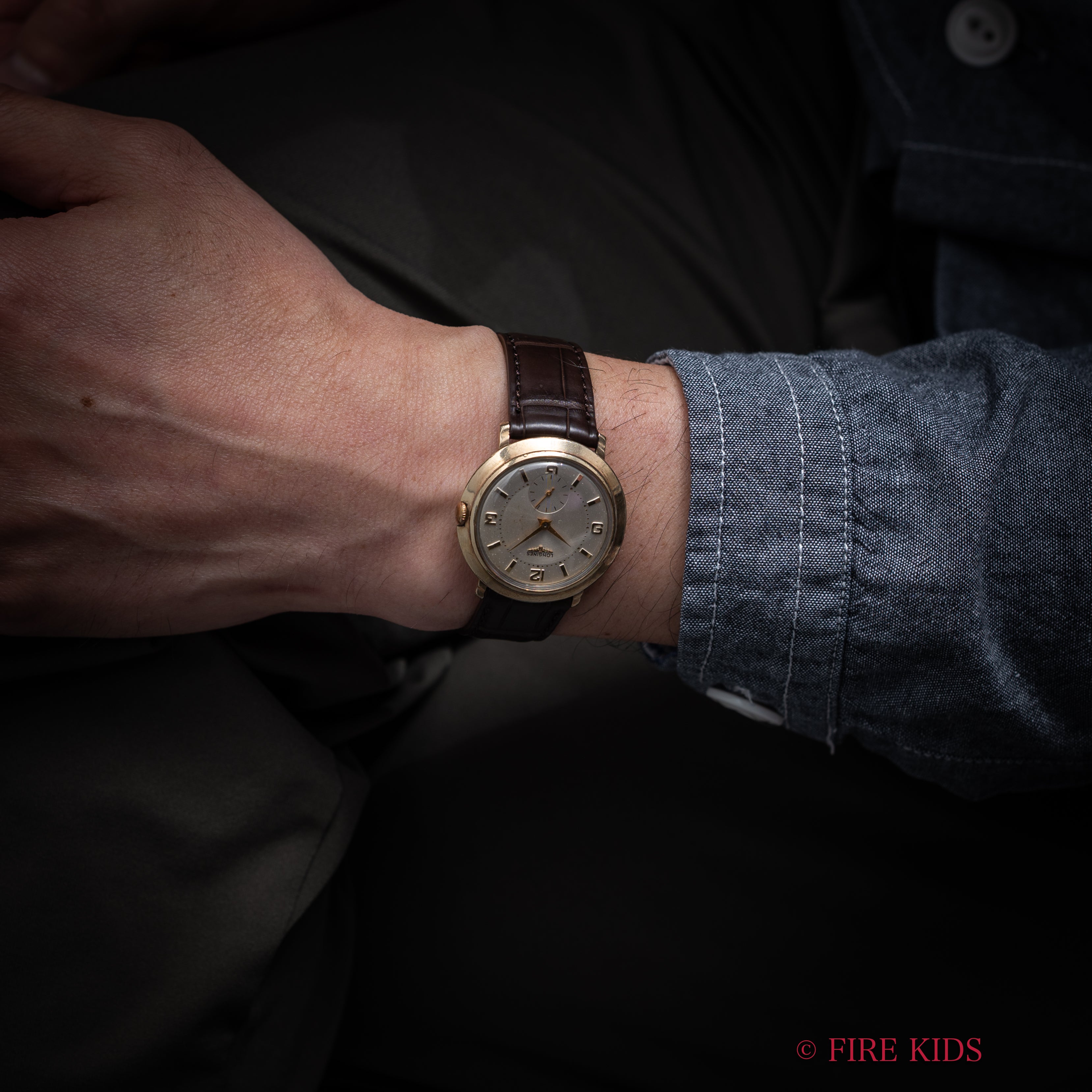 ロンジン ラウンドケース 1953年製 Ref.3747 Cal.23Z 10KGFケース スモセコ