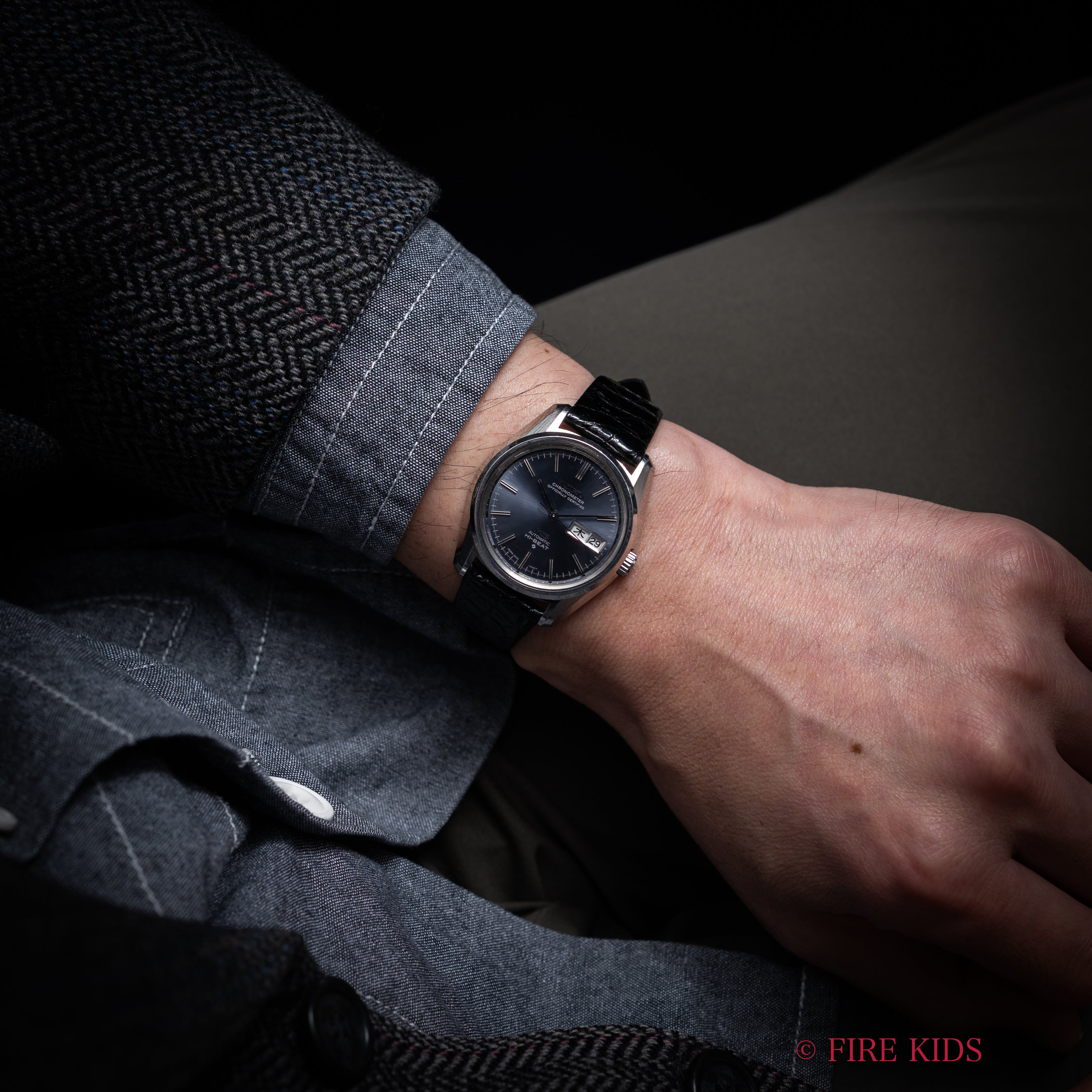 キングセイコー クロノメーター 56KS 1970年製(昭和45年製) グレーダイヤル ハイビート自動巻 KS尾錠付き