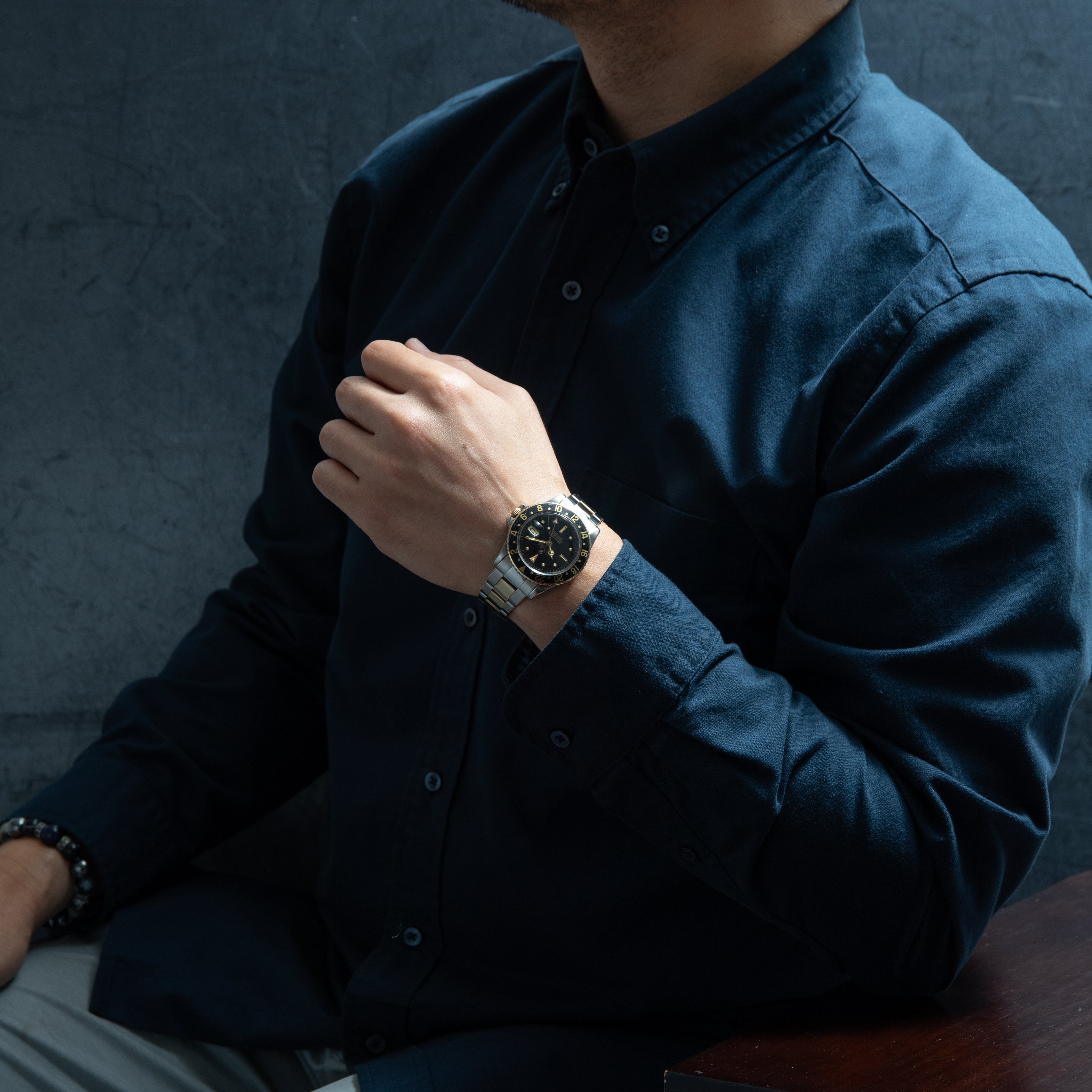 ロレックス 黒ツボ 1978年製 GMTマスター Ref.1675 3連オイスターブレス