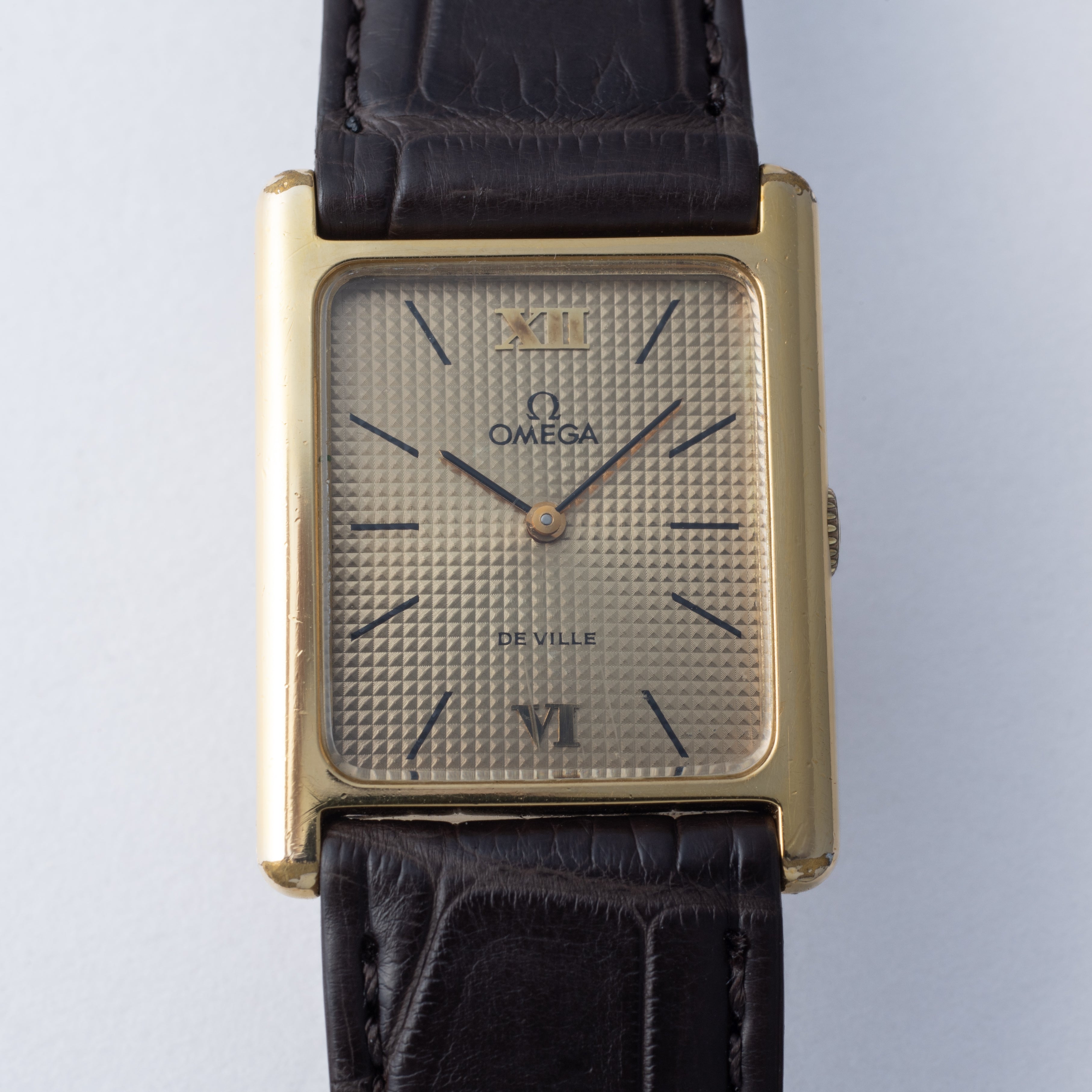 オメガ デ・ヴィル 1973年製 タンクウオッチ 手巻き 金張り Cal.625