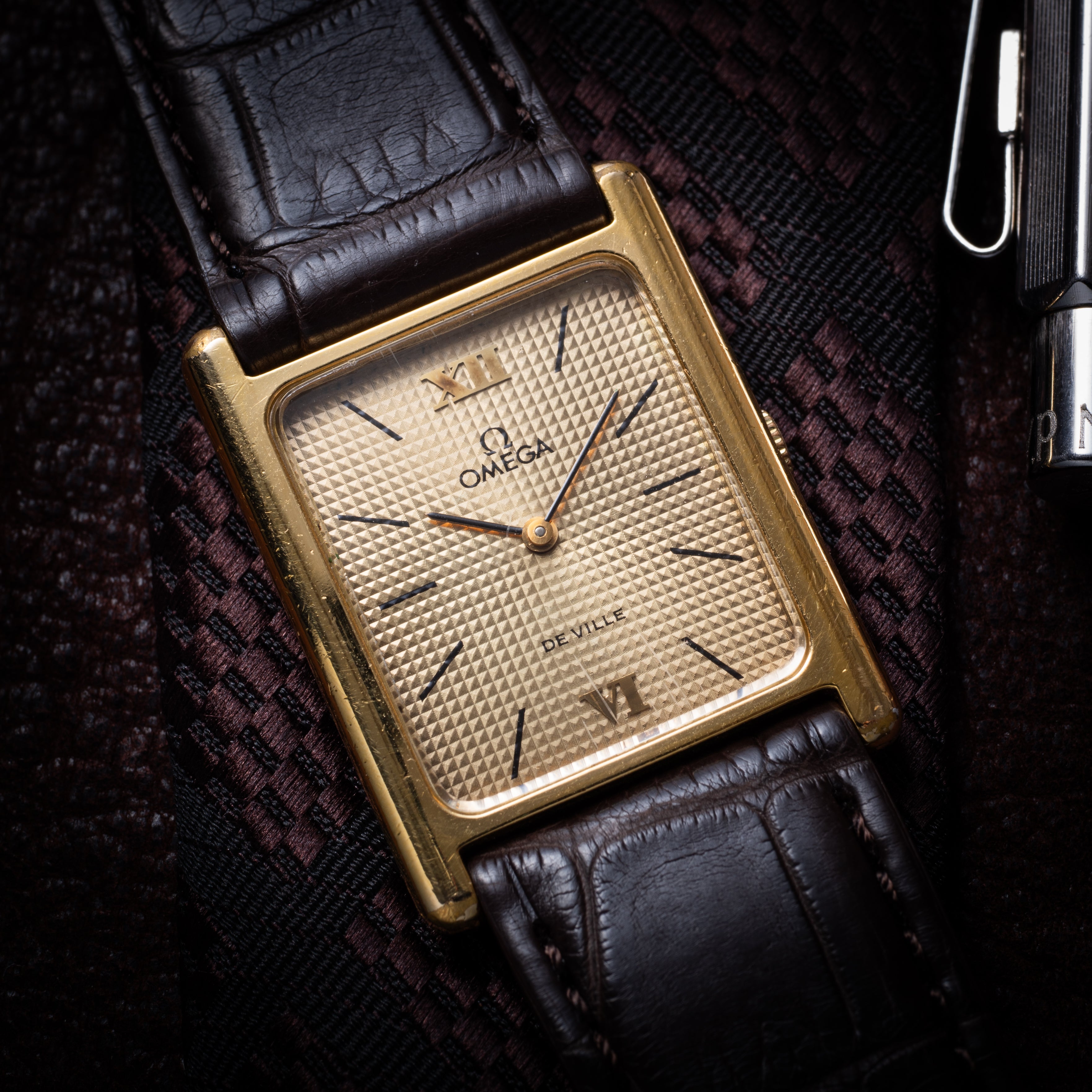 オメガ デ・ヴィル 1973年製 タンクウオッチ 手巻き 金張り Cal.625