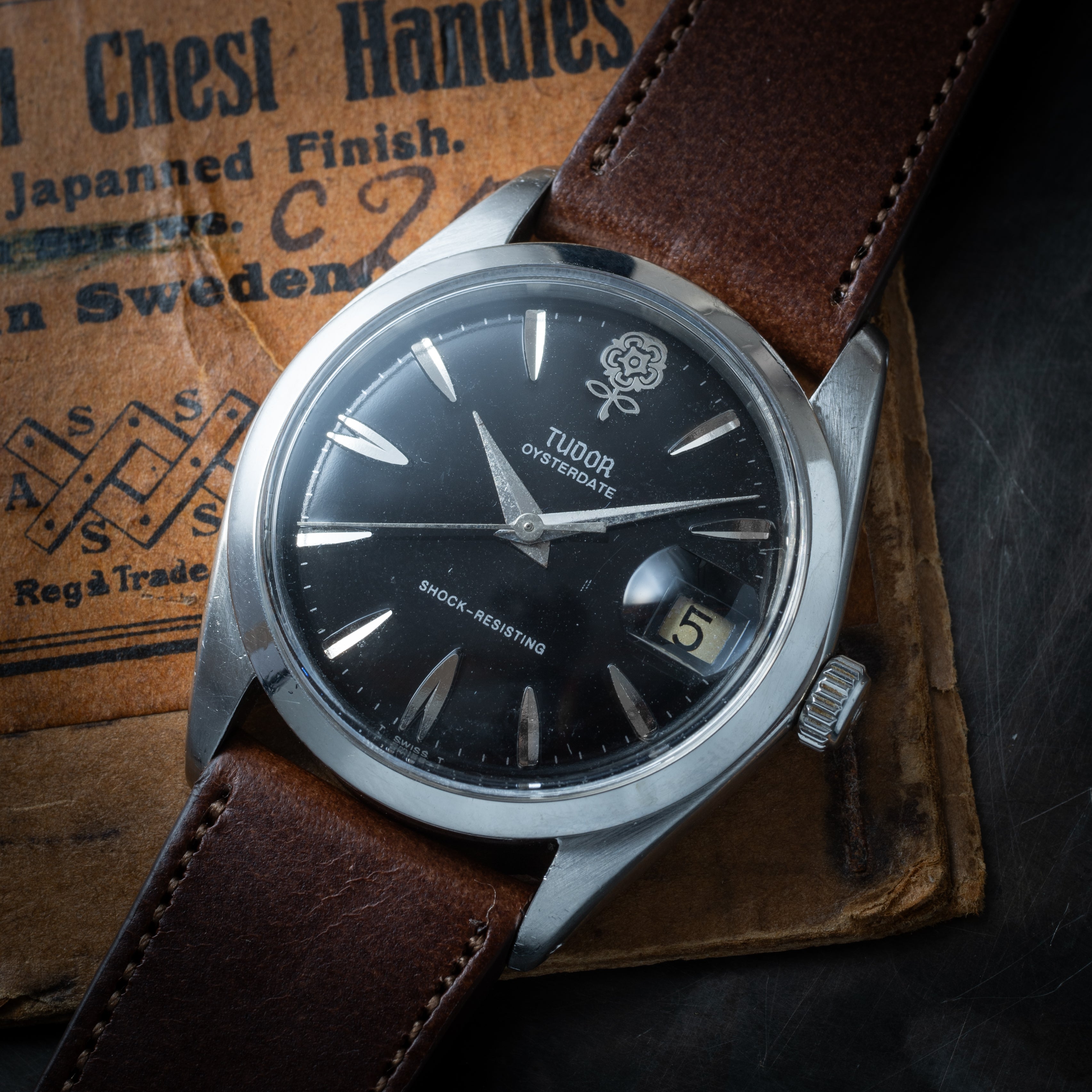チューダー デカバラ リダンブラック 1966年製 オイスターデイト Ref.7962 王冠リューズ