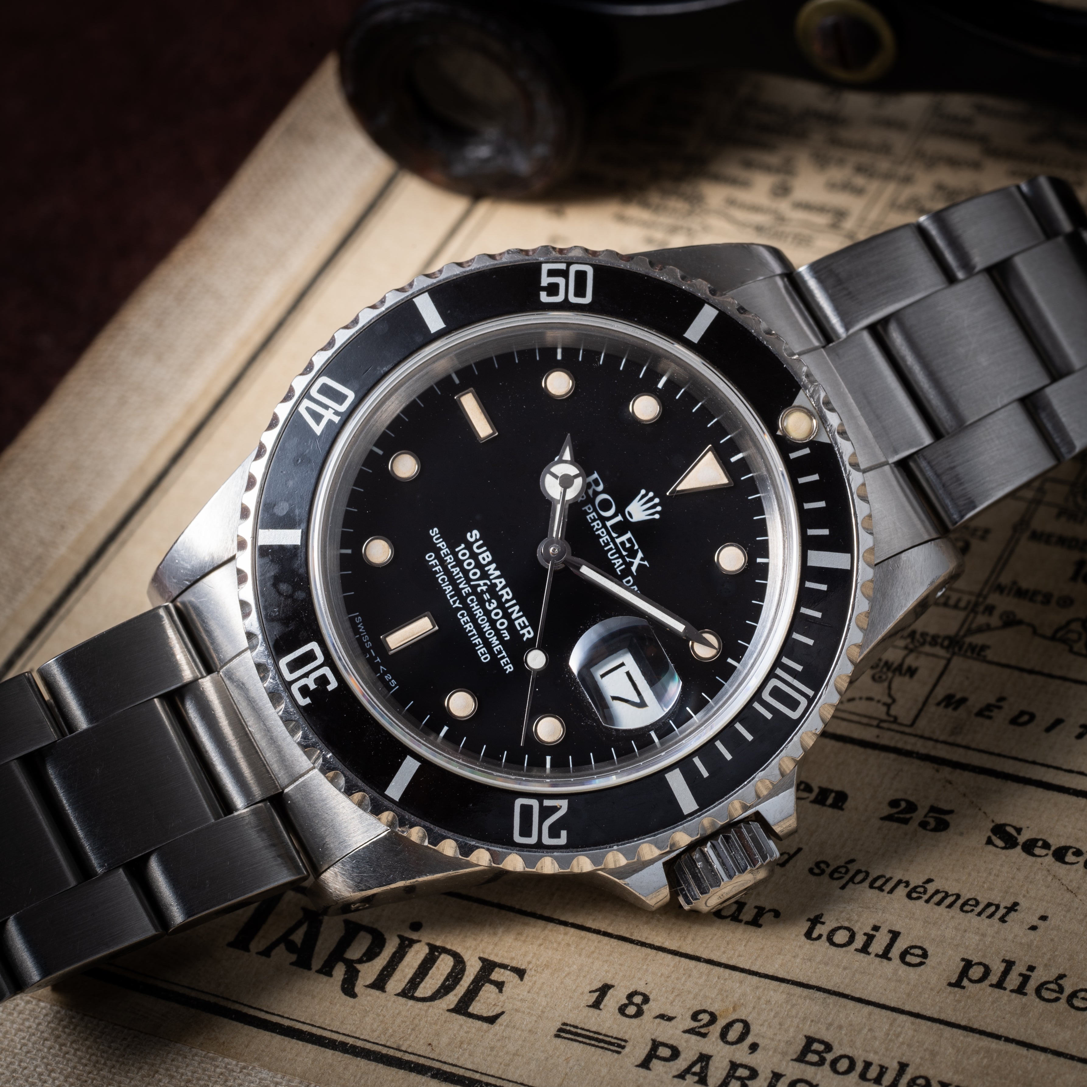 ロレックス サブマリーナーデイト 1986年製 Ref.168000 トリチウム夜光