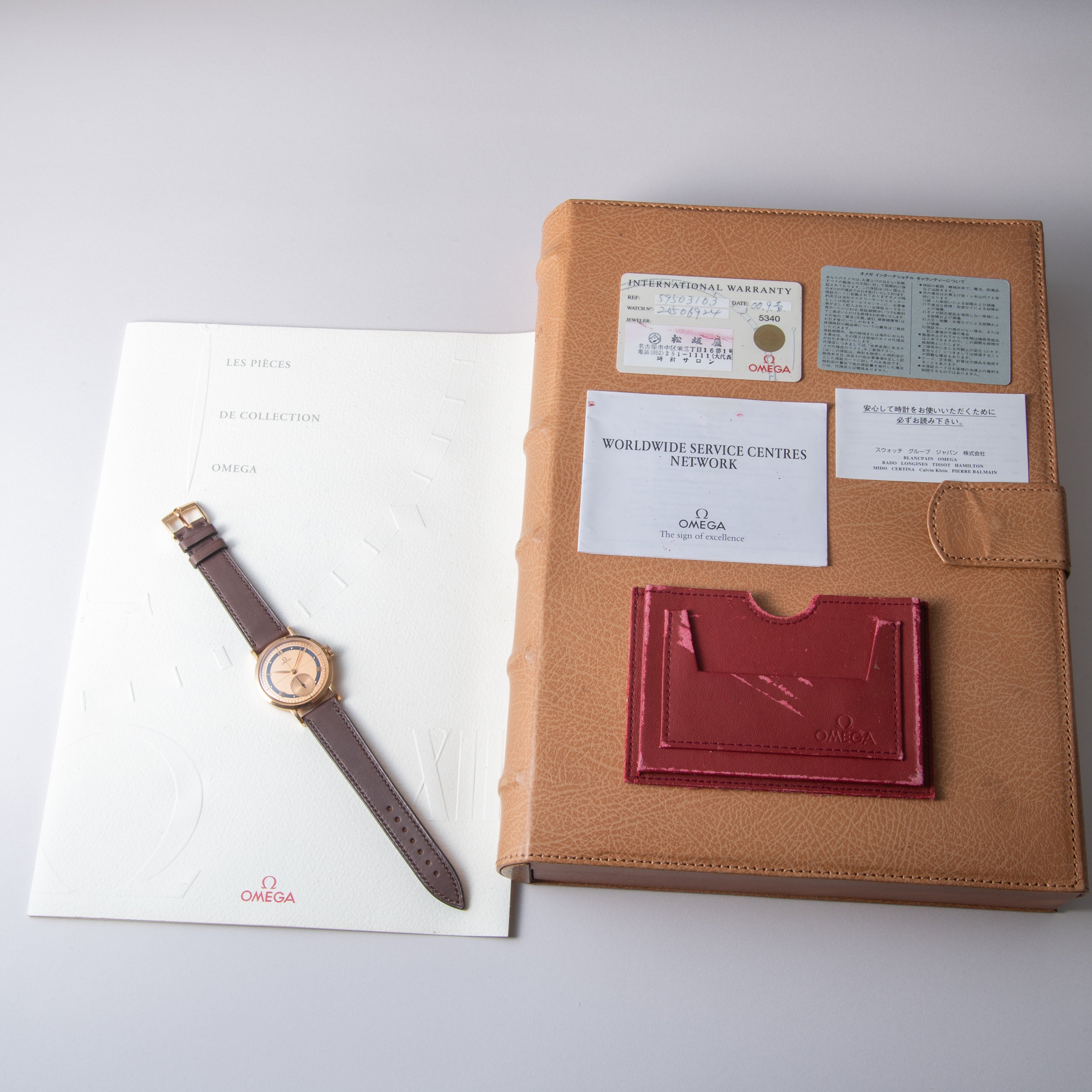 オメガ ルネッサンス ピンクゴールド 1994年製 Ref.59503103 箱、ギャラ付き オメガ誕生100周年 世界限定1894本