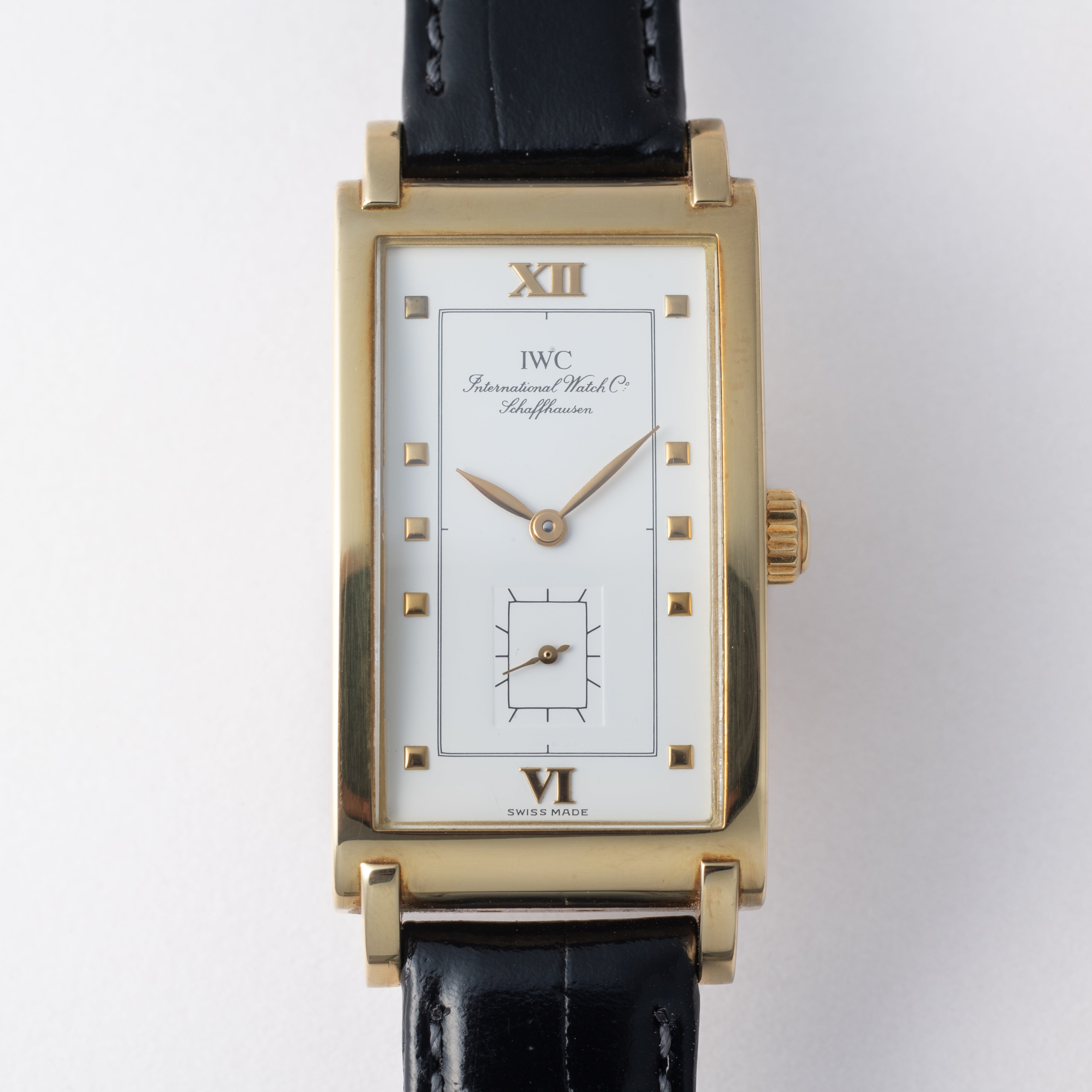 IWC ヴェネツィア 18金無垢レクタングルケース 1994年製 Ref.2552-001 ギャラ,冊子付き