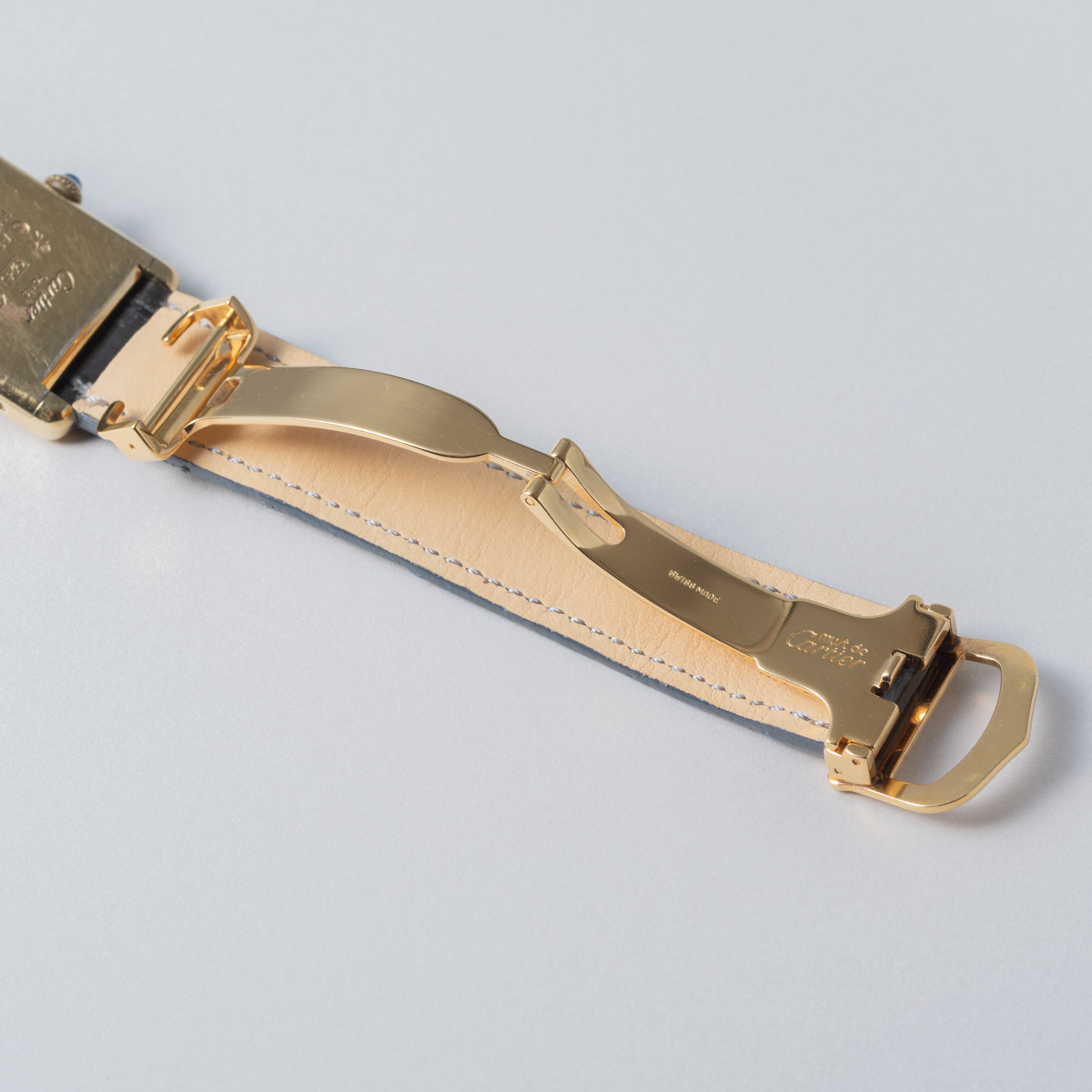 カルティエ マストタンク ローマンダイヤル 1980年代製 LMサイズ 純正Dバックル付き