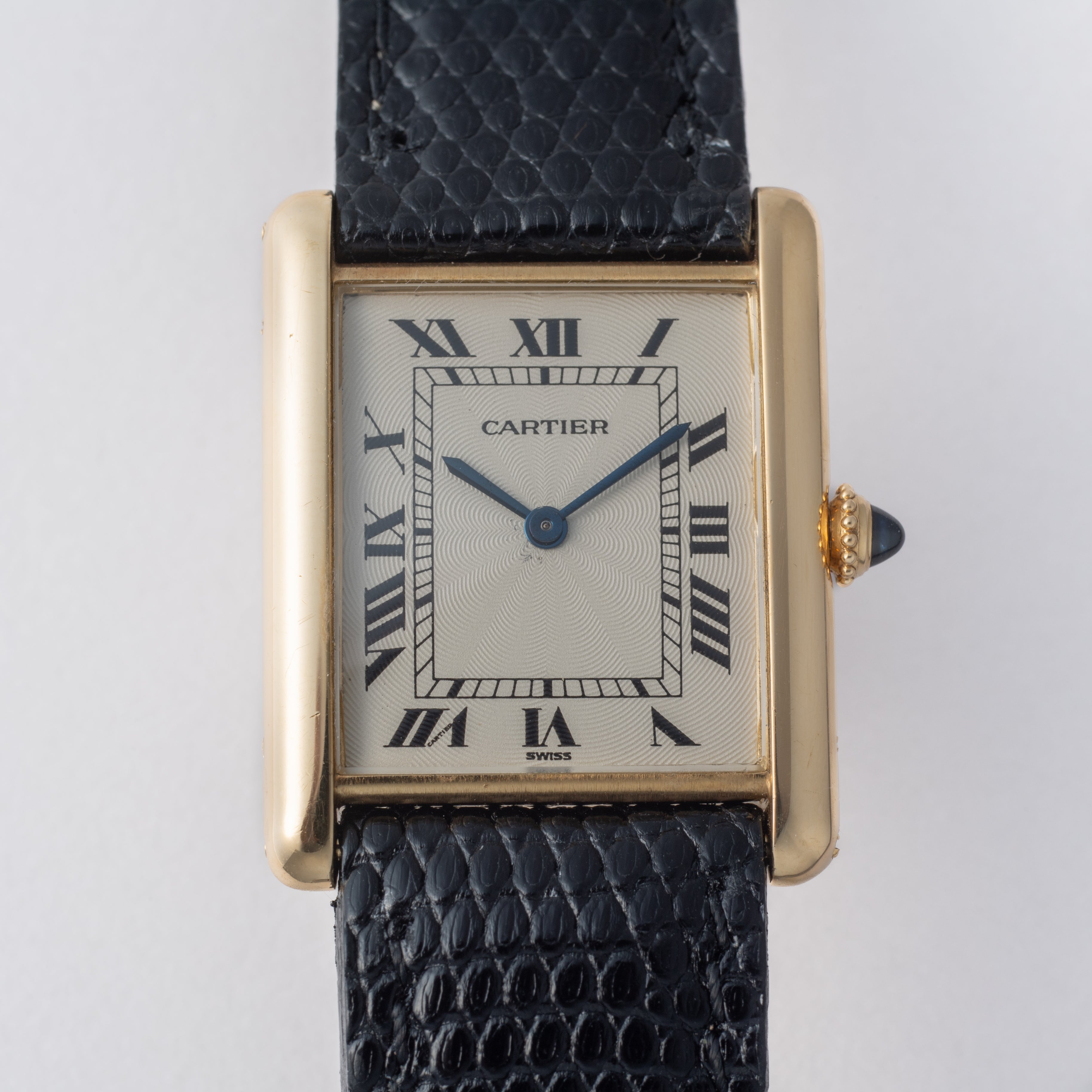 カルティエ タンク ルイ エクストラフラット プレCPCP 1970年代製 18金無垢 LMサイズ ギョーシェダイヤル Ref.96065