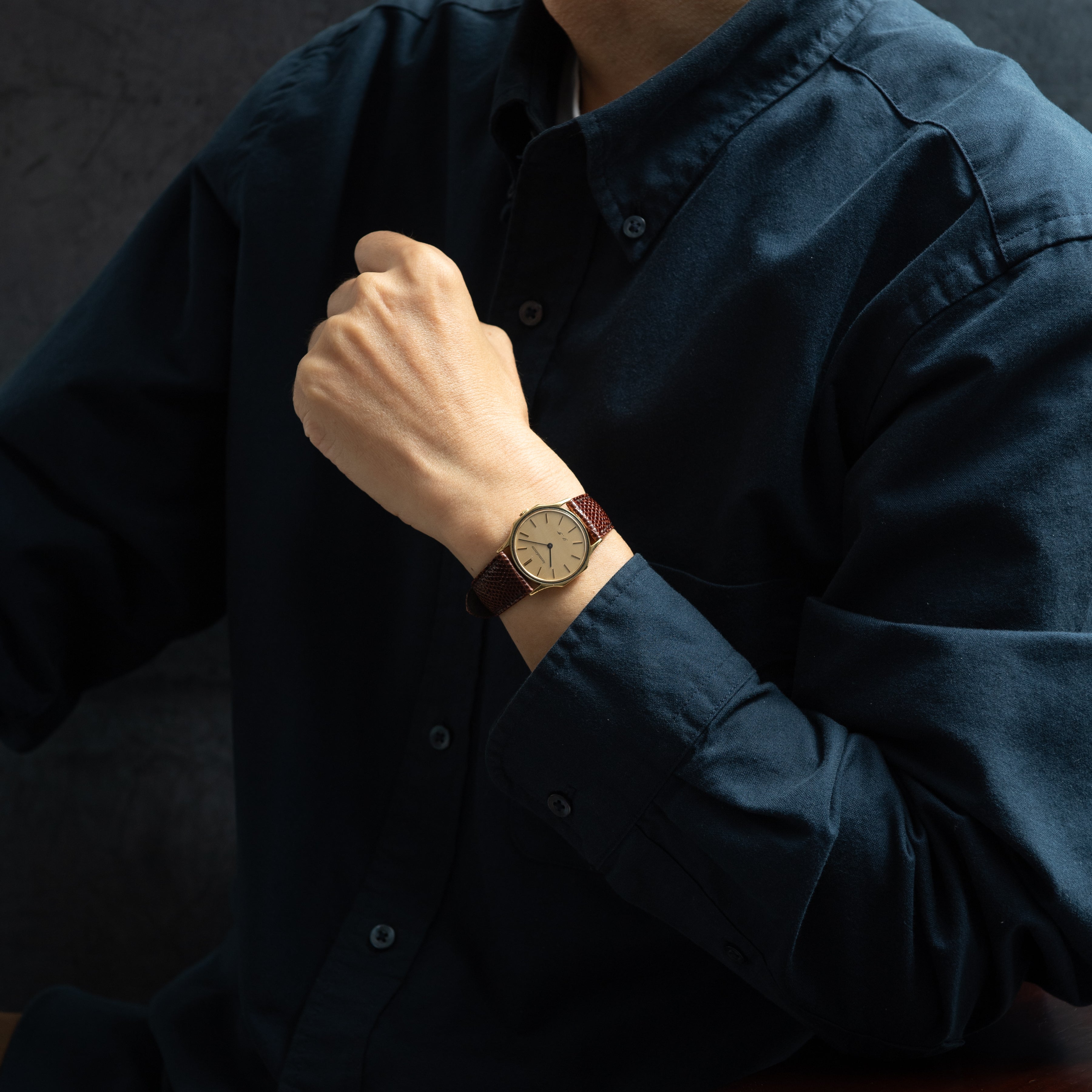 ジャガールクルト 18金無垢 手巻き 1970年代製 Ref.9211 21 純正尾錠付き Cal.895