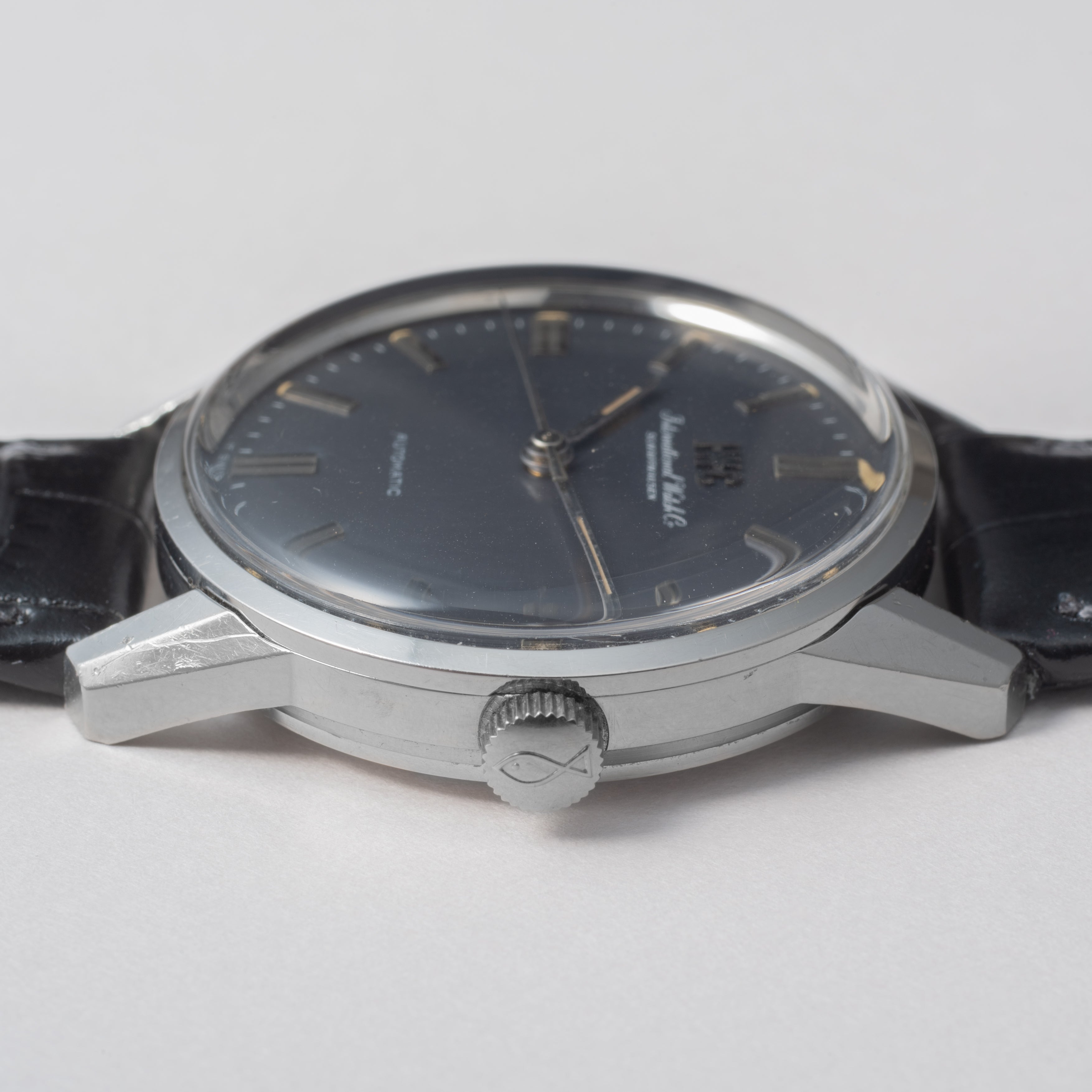 IWC ラウンドケース オートマチック 1969年製 Ref.R810AD グレーダイヤル 純正尾錠付き