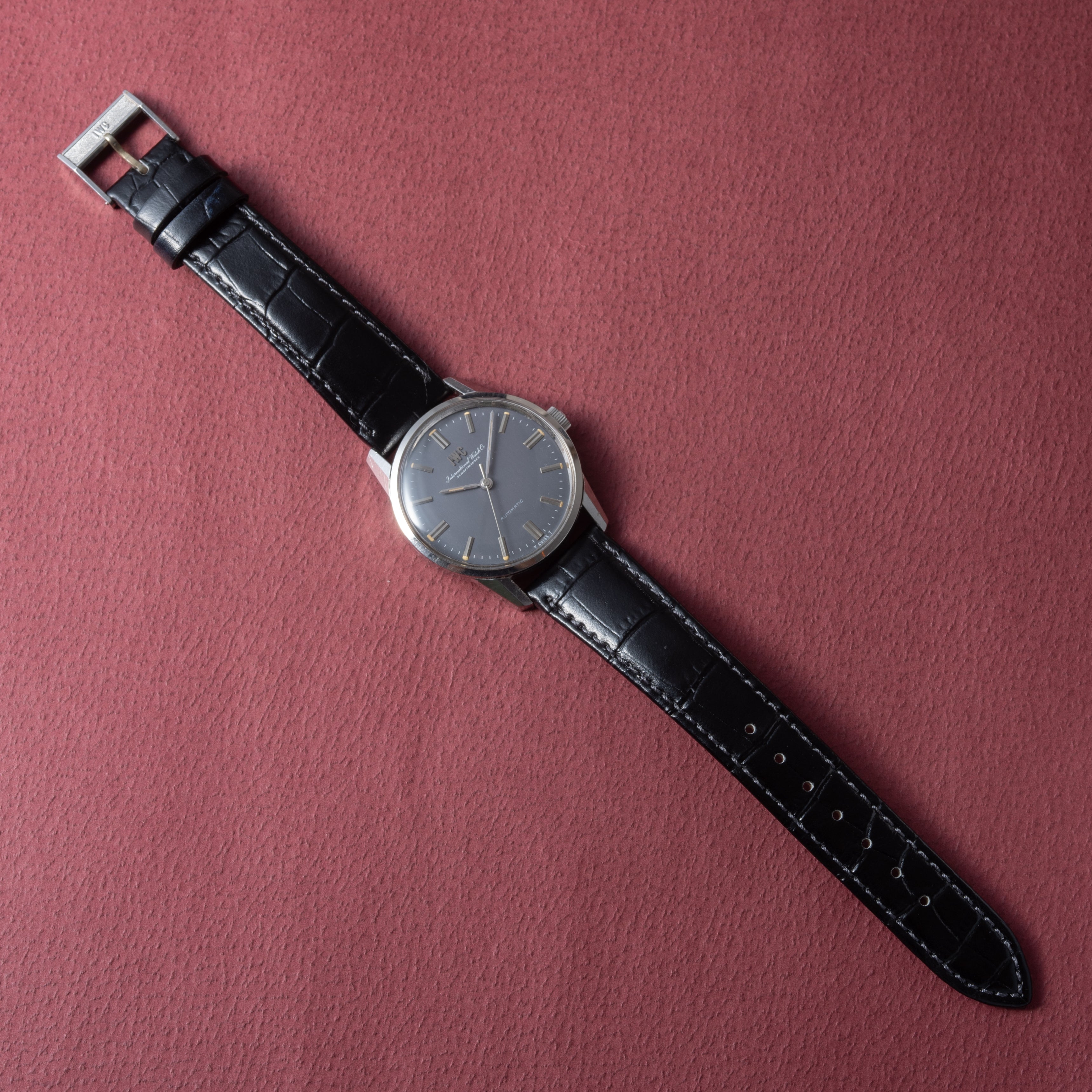 IWC ラウンドケース オートマチック 1969年製 Ref.R810AD グレーダイヤル 純正尾錠付き