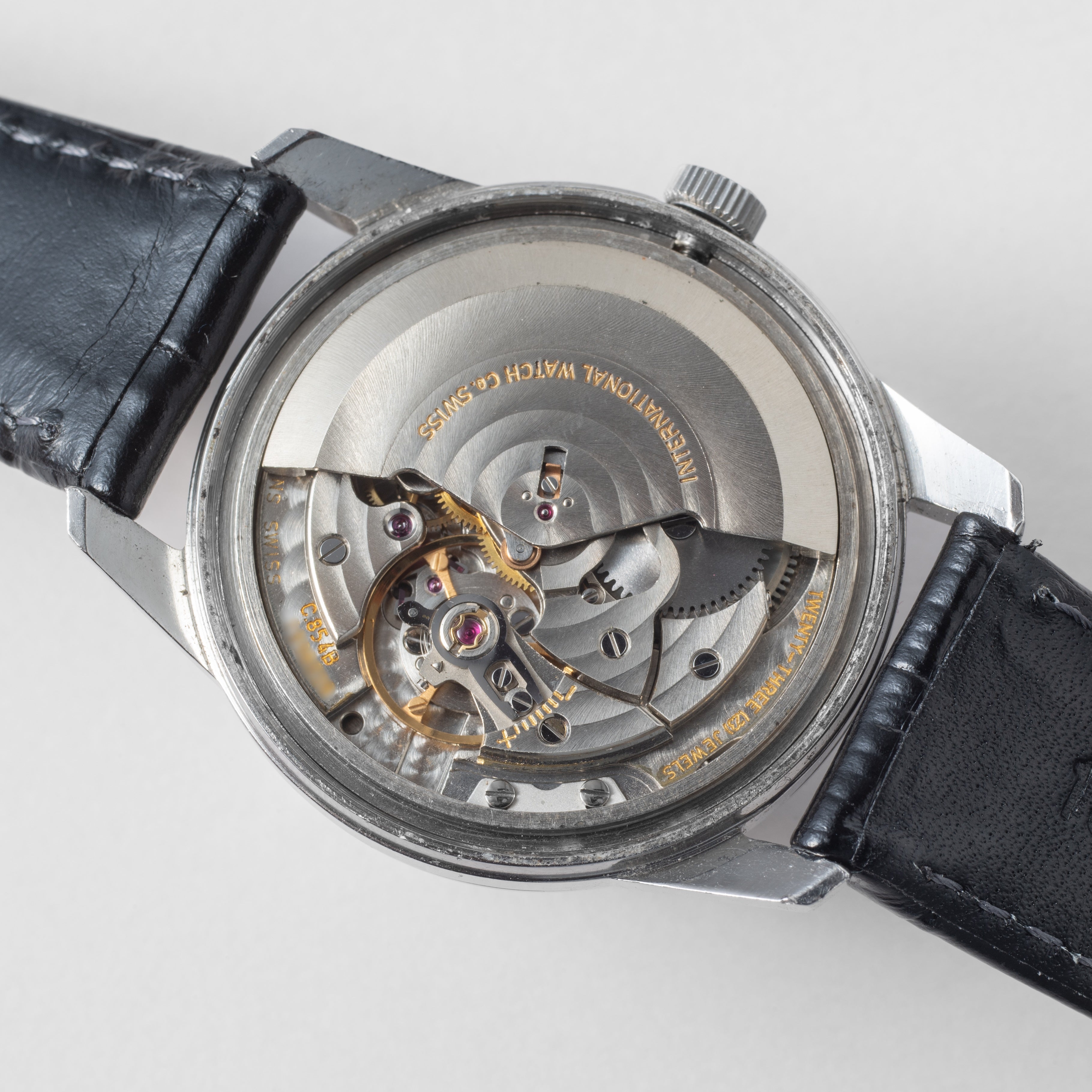 IWC ラウンドケース オートマチック 1969年製 Ref.R810AD グレーダイヤル 純正尾錠付き