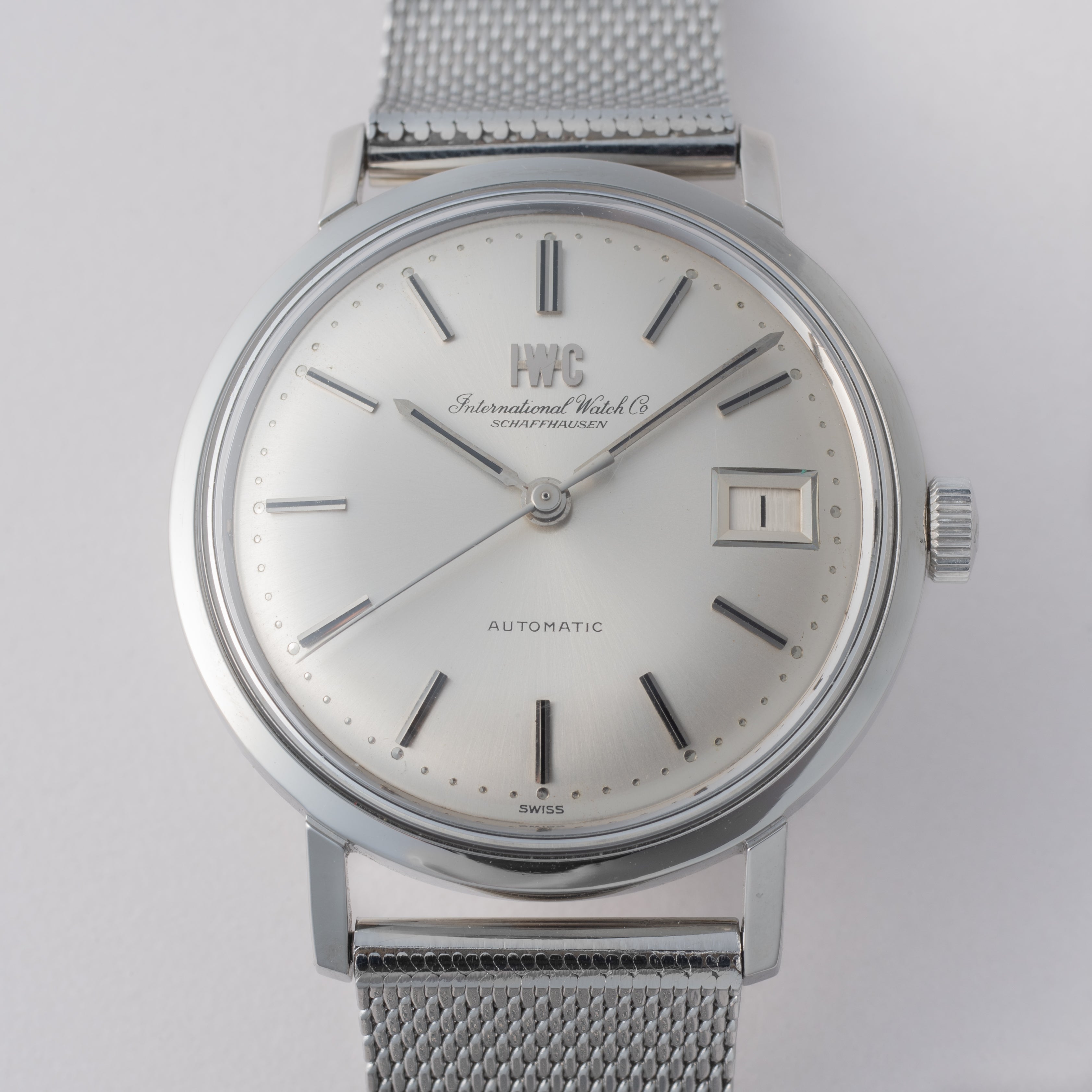 IWC ラウンドケース 1970年製 Ref.R818AD 純正メッシュブレス 箱付き