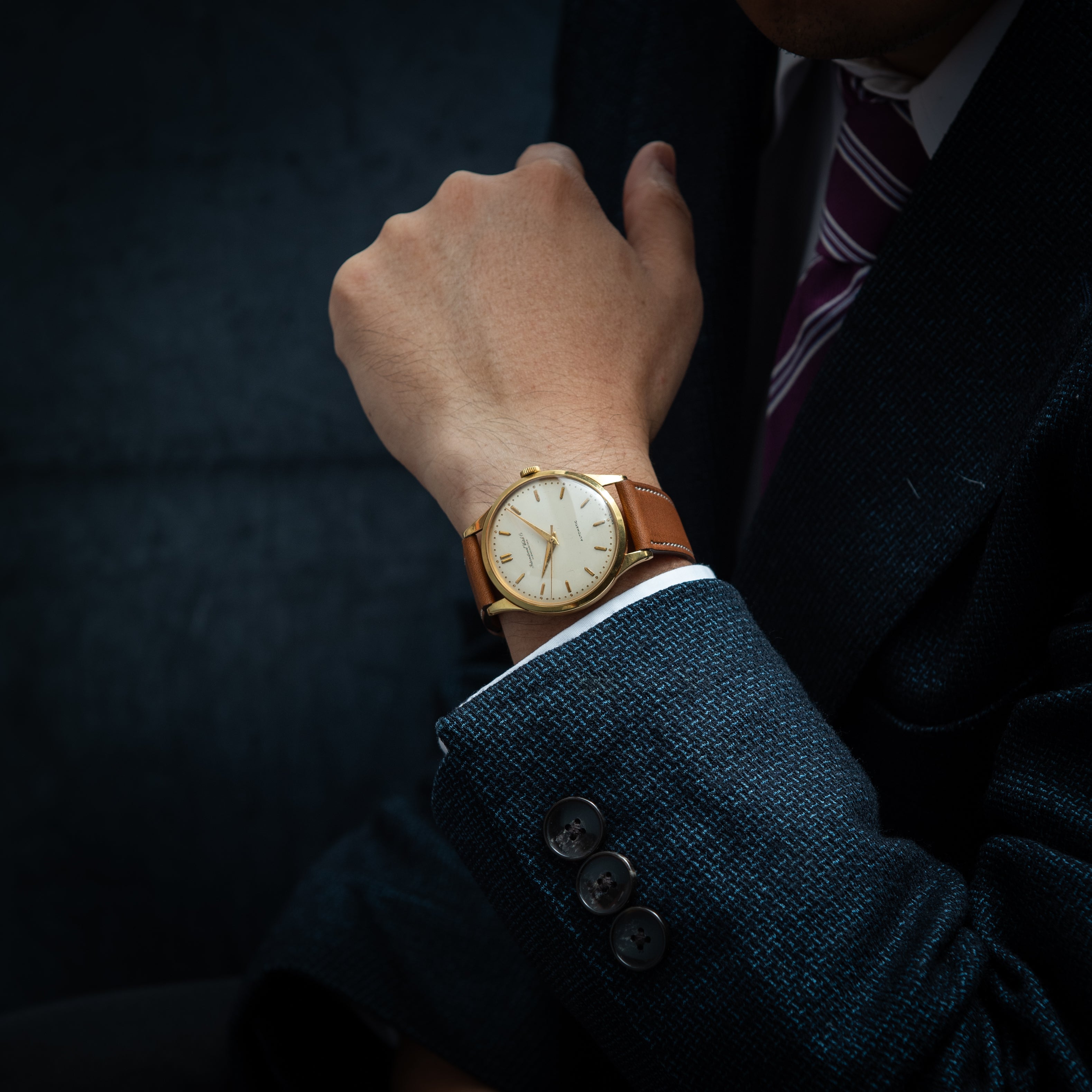 IWC ラウンドケース 1960年製 18金無垢 オートマチック Cal.853