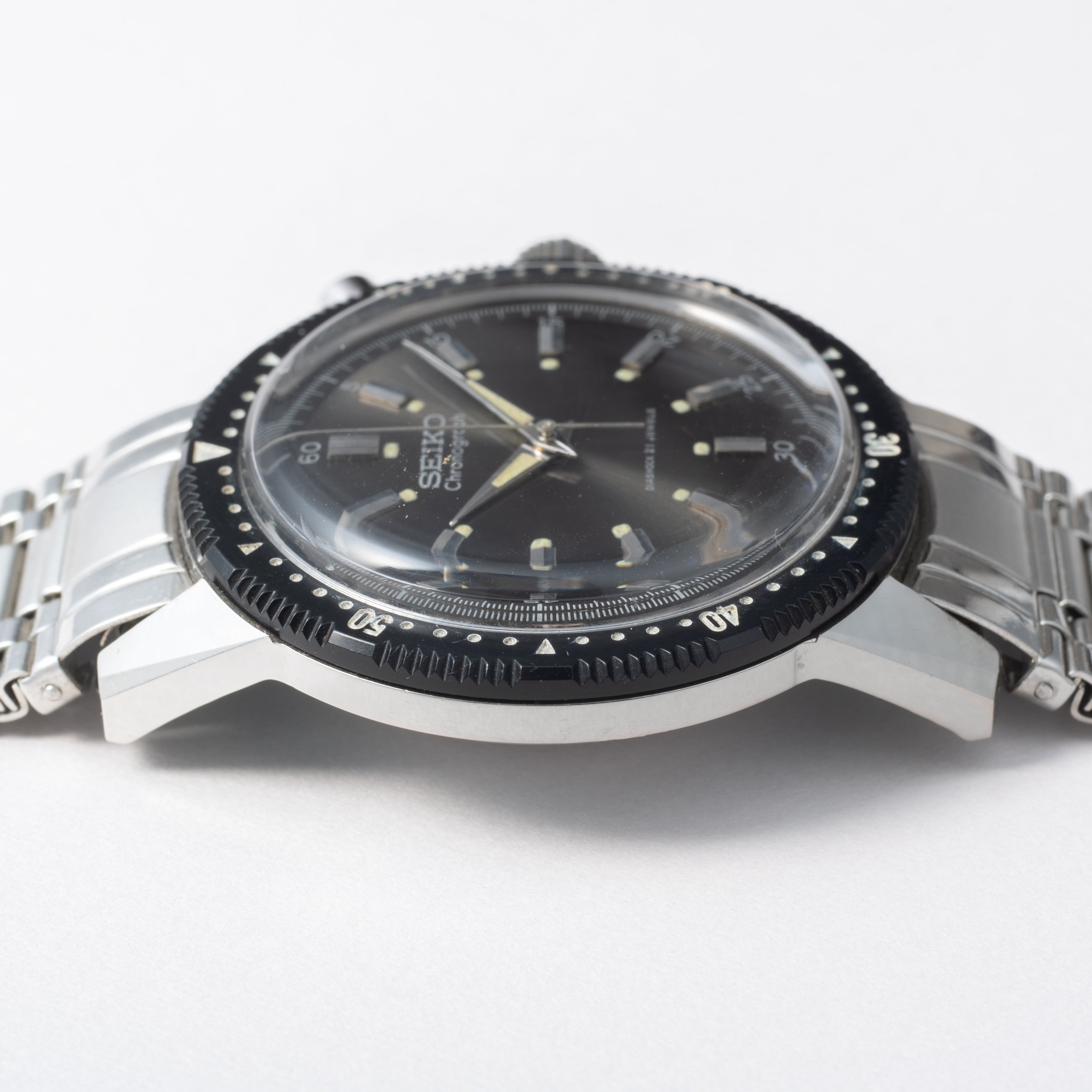 セイコー ワンプッシュクロノグラフ 1964年製 Ref.45899 聖火マーク プラベゼル 純正ブレス付き
