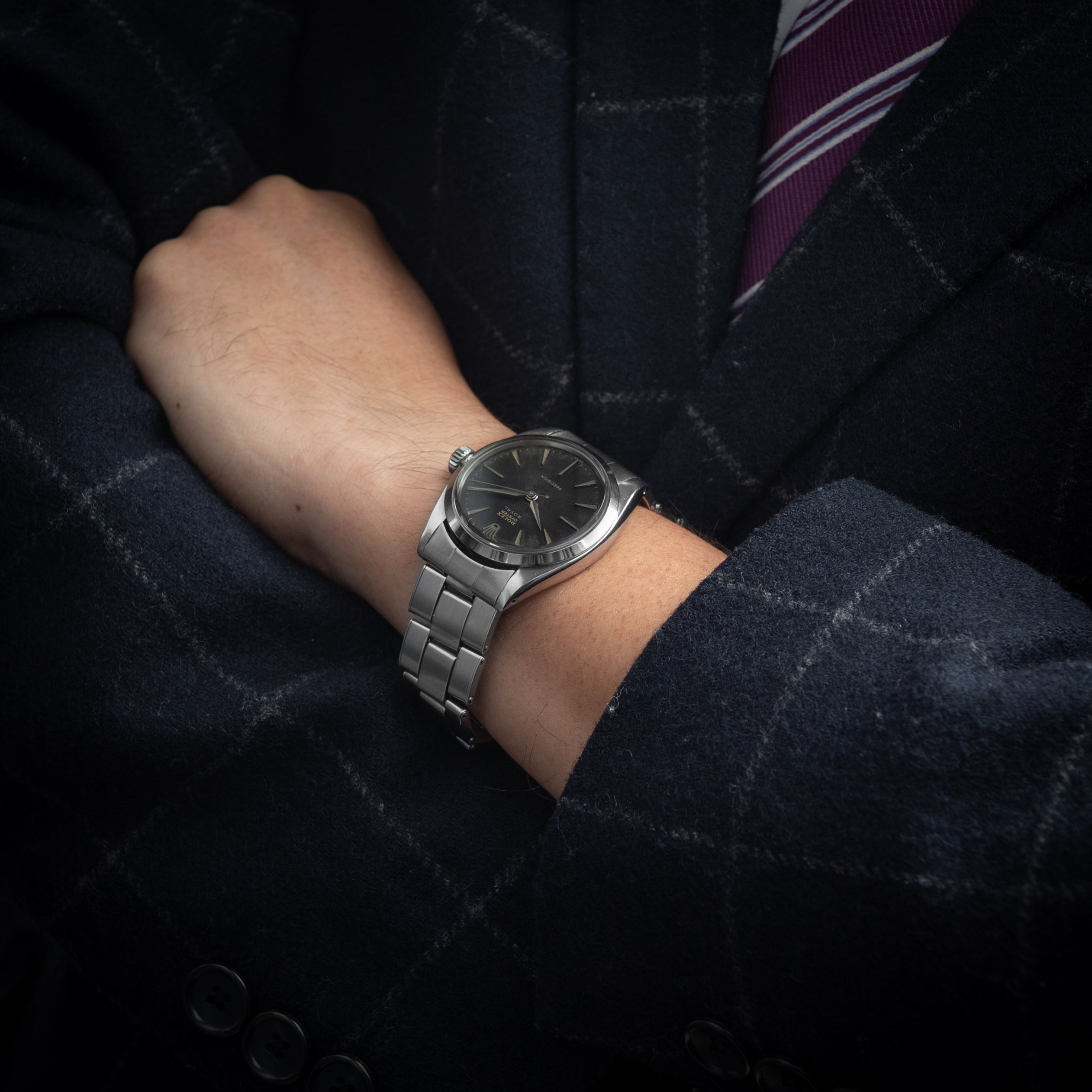 ロレックス オイスター ローヤル 1961年製 Ref.6426 手巻き ブラックダイヤル