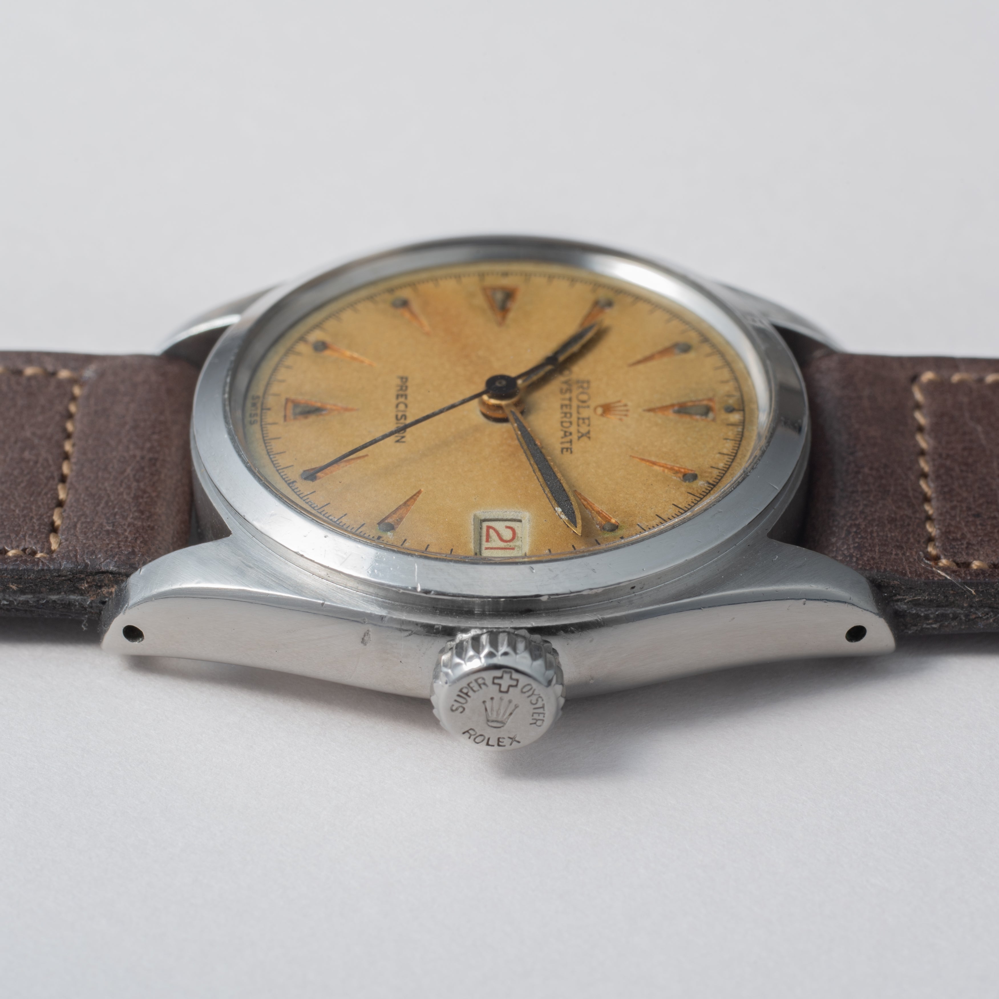 ロレックス オイスターデイト 1953年製 Ref.6066 赤赤カレンダー