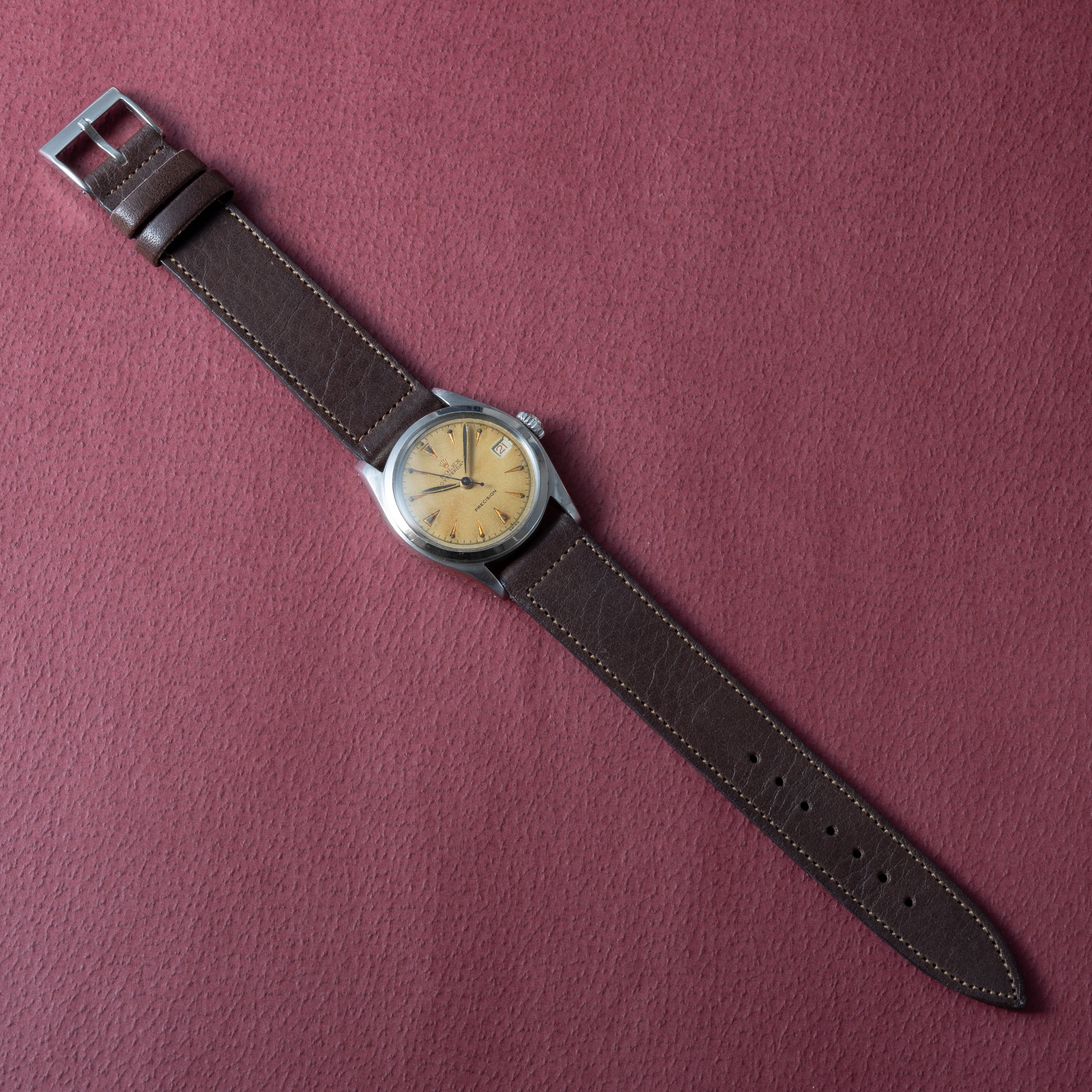 ロレックス オイスターデイト 1953年製 Ref.6066 赤赤カレンダー