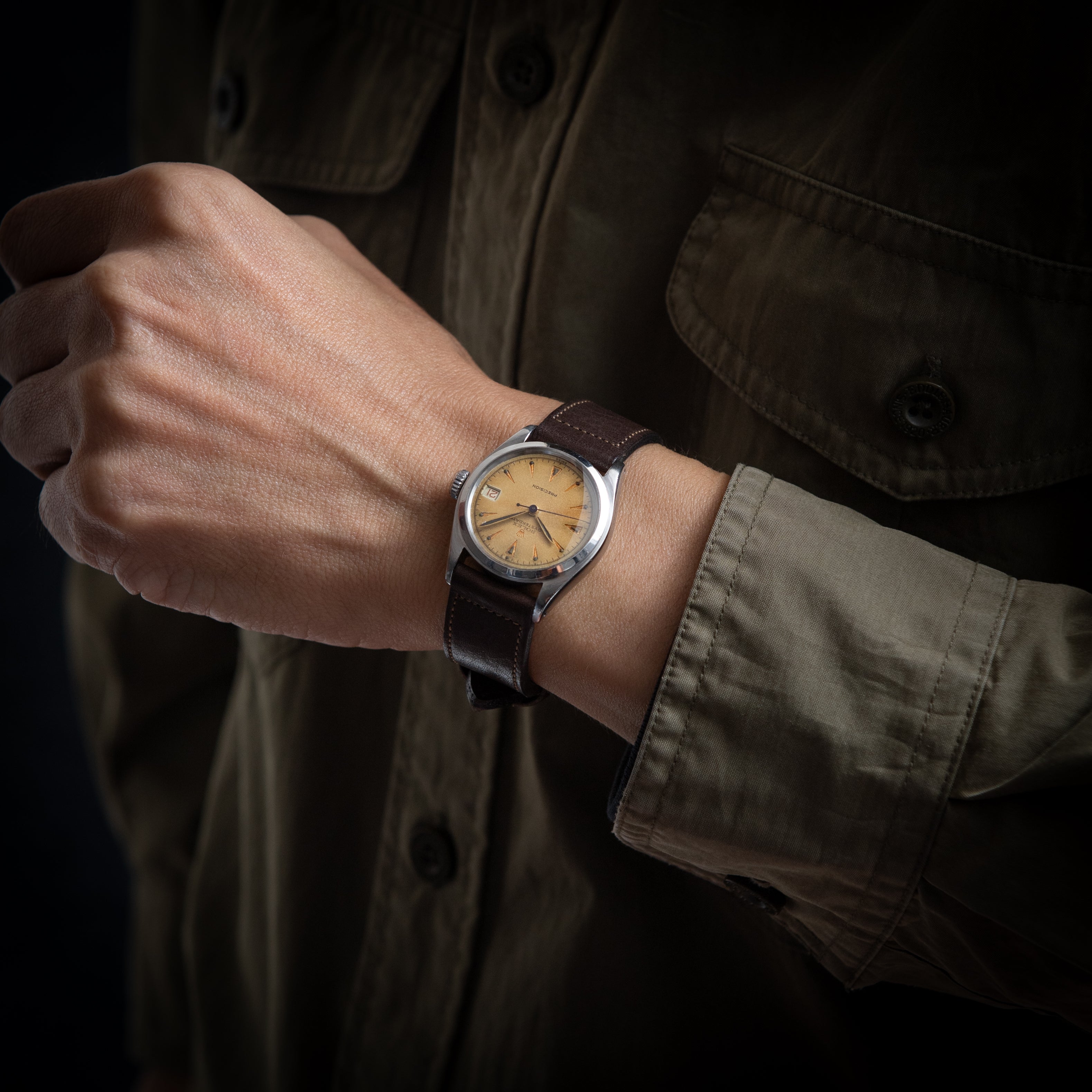 ロレックス オイスターデイト 1953年製 Ref.6066 赤赤カレンダー