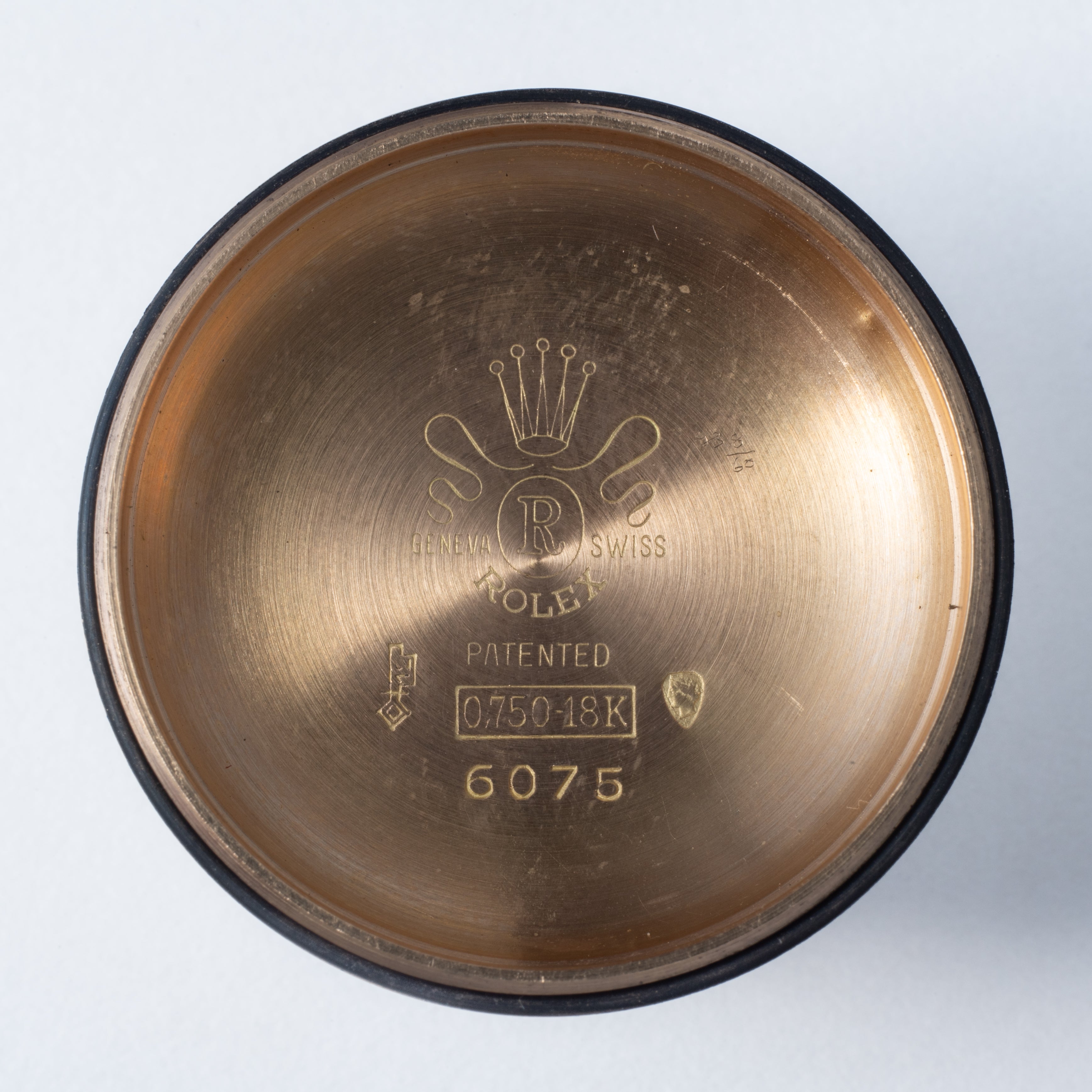 ロレックス オイスターパーペチュアルデイト ovettone 1950年代製 Ref.6075 18金ピンクゴールド 純正ブレス付き