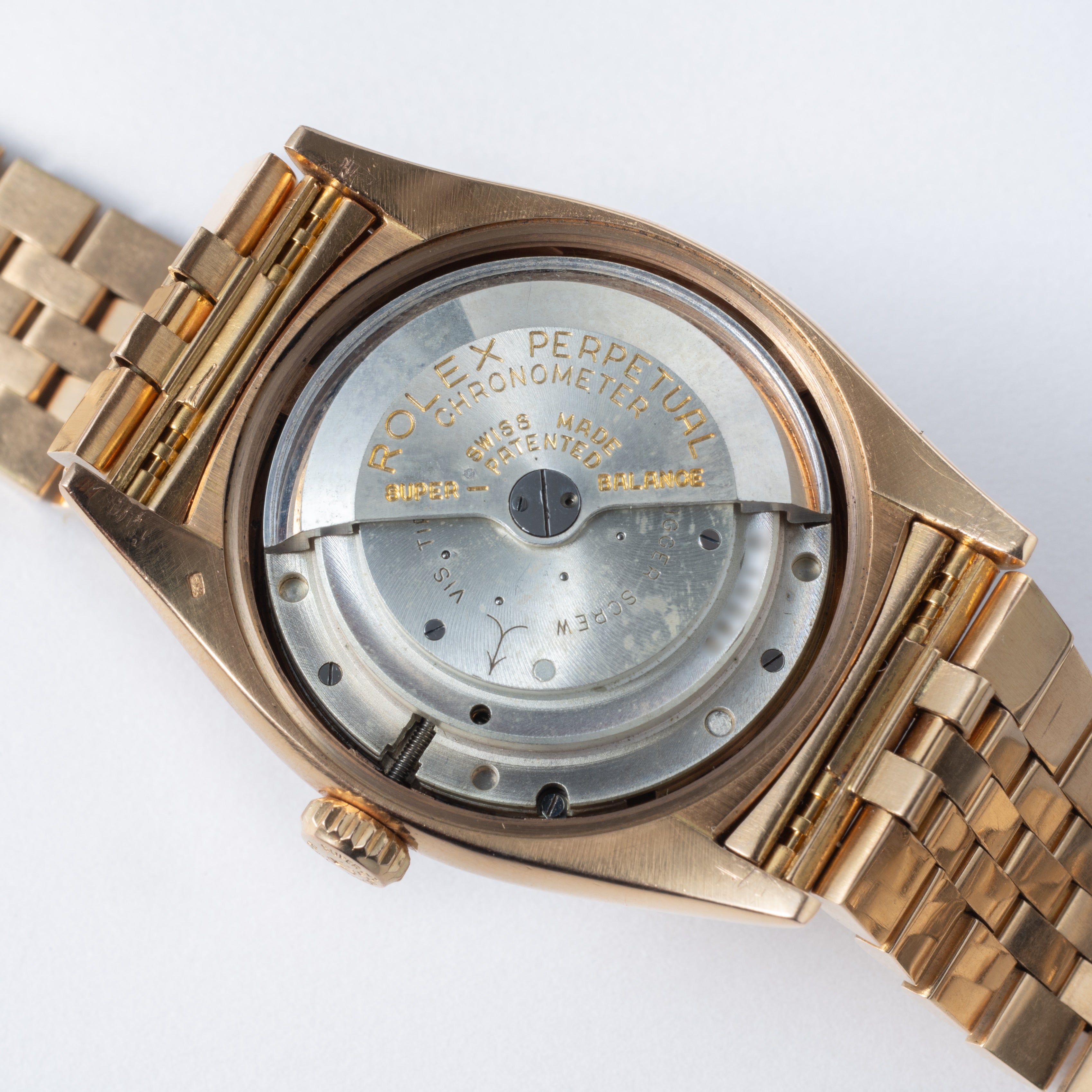 ロレックス オイスターパーペチュアルデイト ovettone 1950年代製 Ref.6075 18金ピンクゴールド 純正ブレス付き