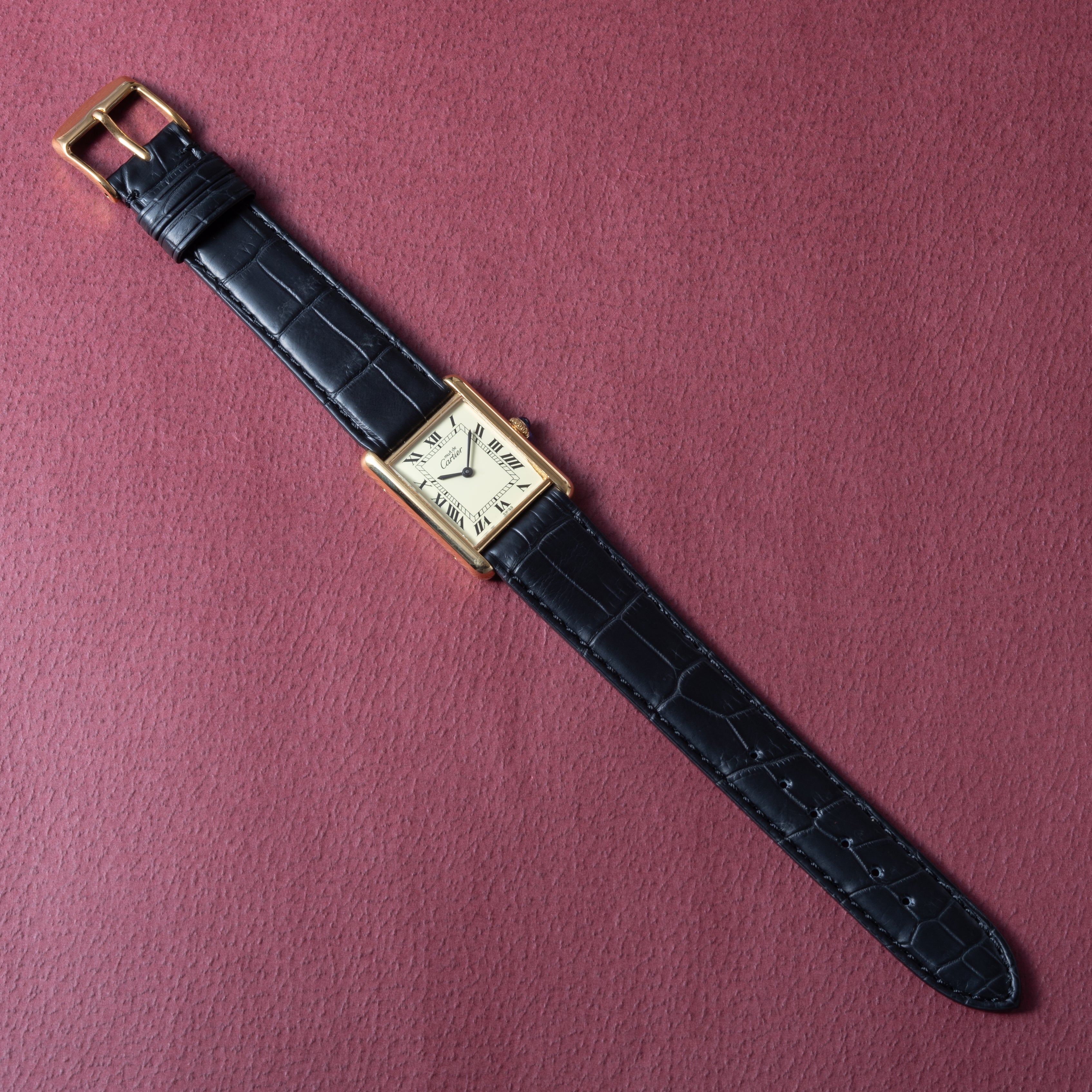 カルティエ マストタンク 1980年代製 LMサイズ アイボリーダイヤル