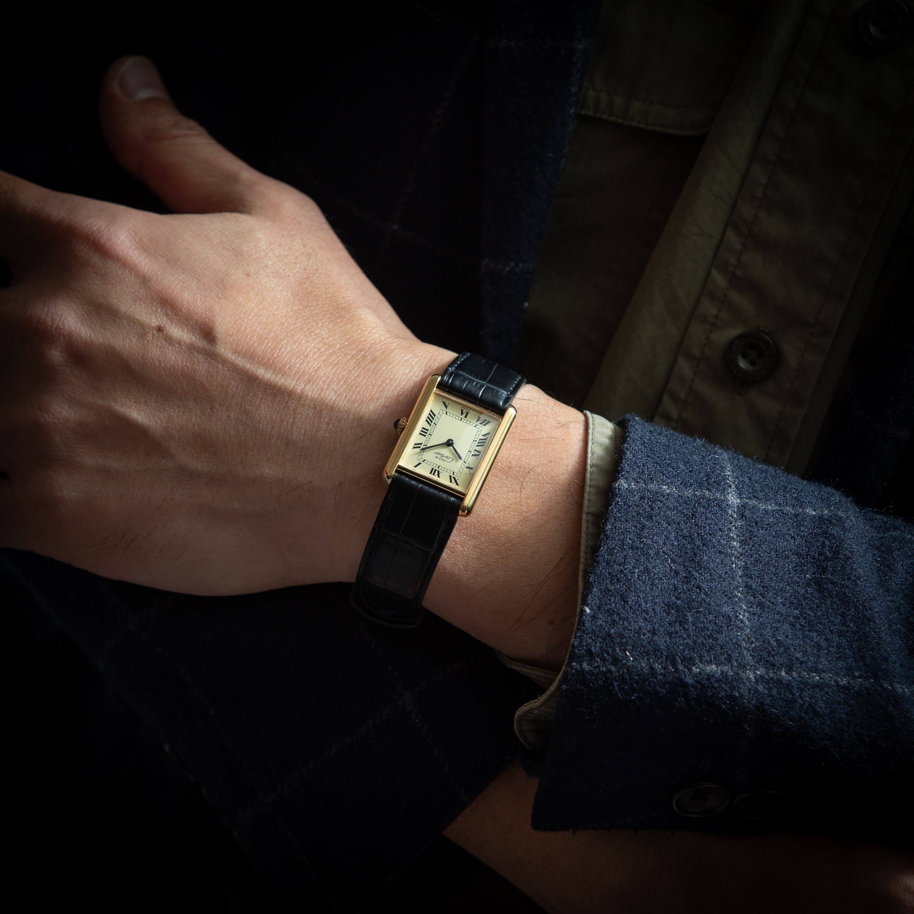 カルティエ マストタンク 1980年代製 LMサイズ アイボリーダイヤル