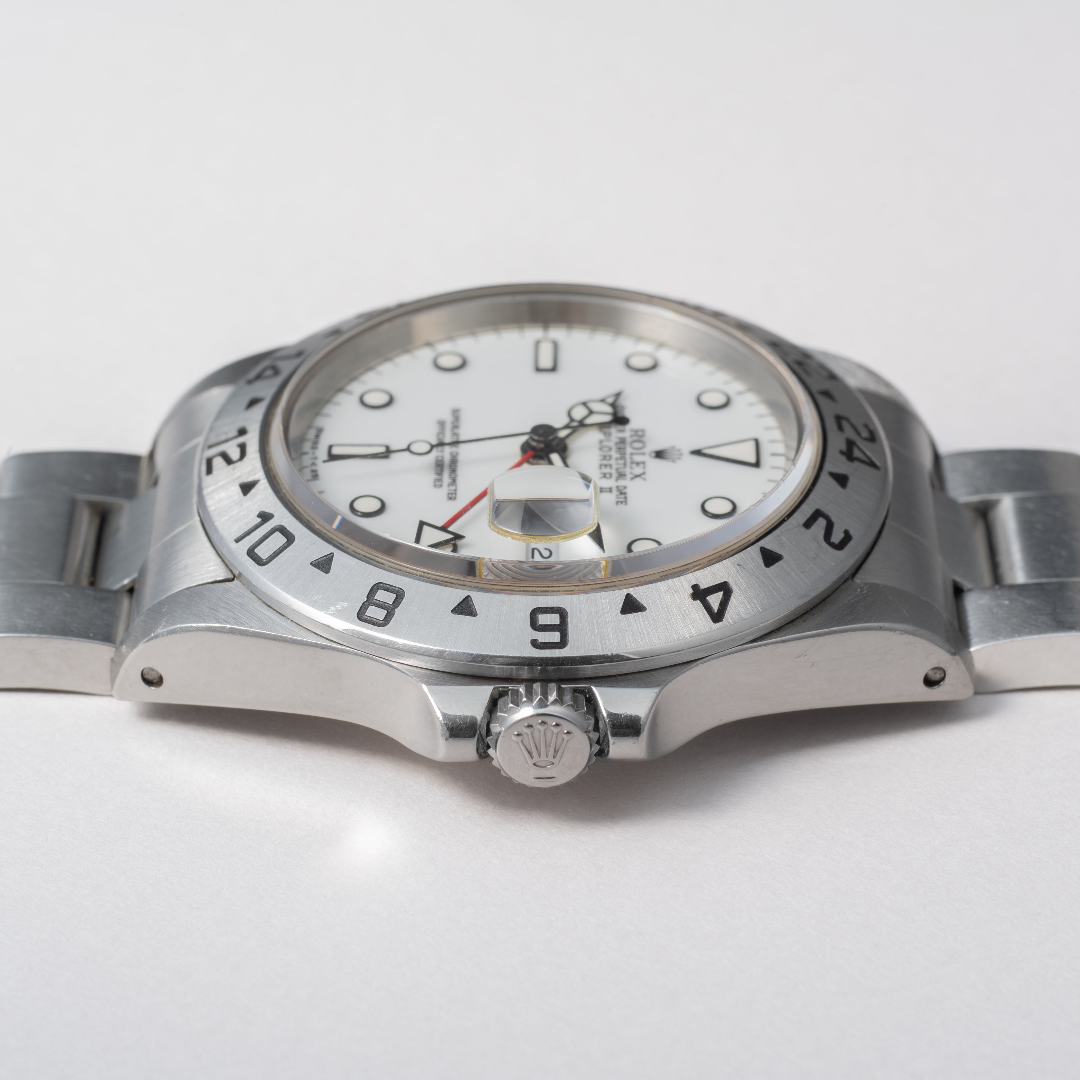 ロレックス エクスプローラーⅡ 1997年製 Ref.16570 ホワイトダイヤル 箱、ギャラ付き