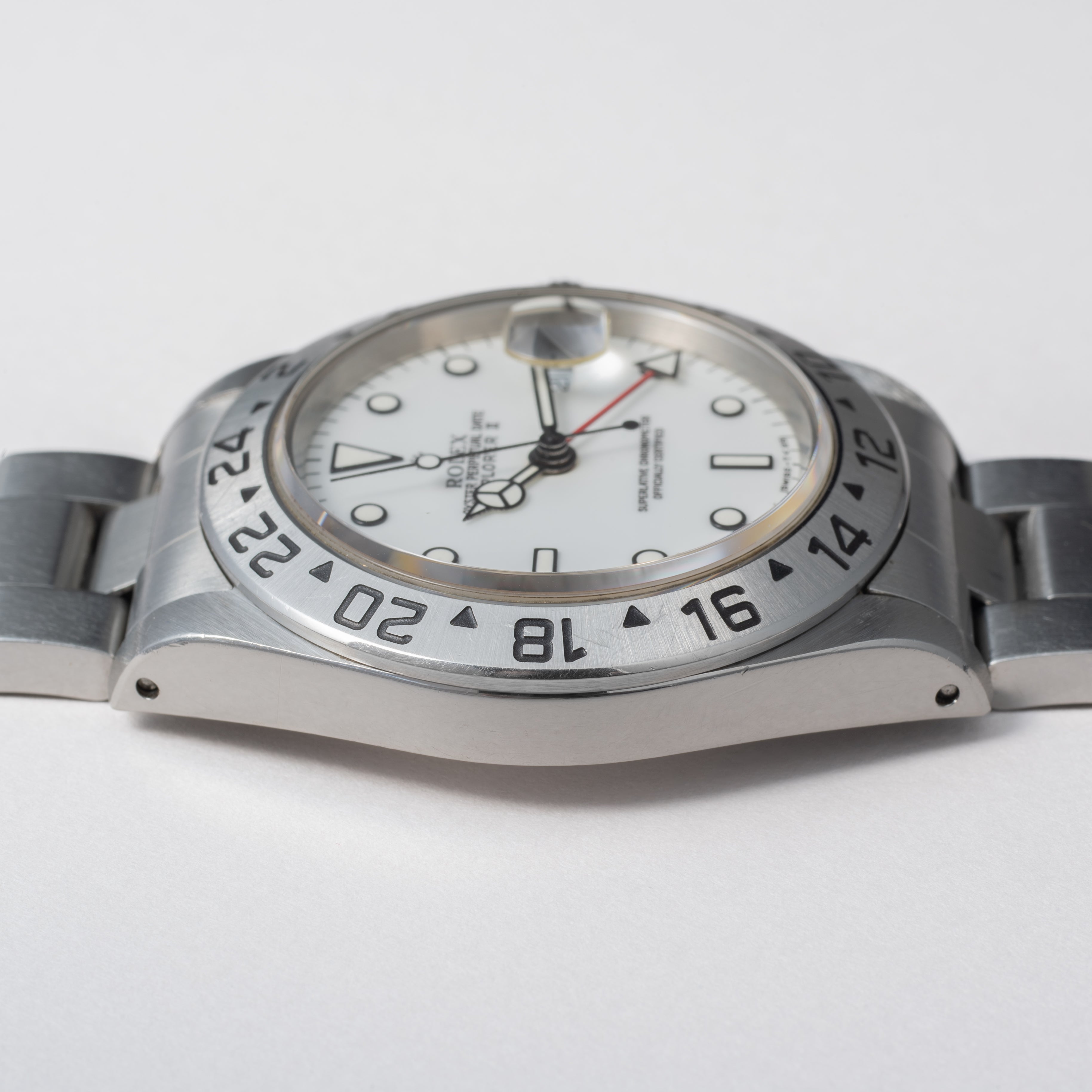 ロレックス エクスプローラーⅡ 1997年製 Ref.16570 ホワイトダイヤル 箱、ギャラ付き