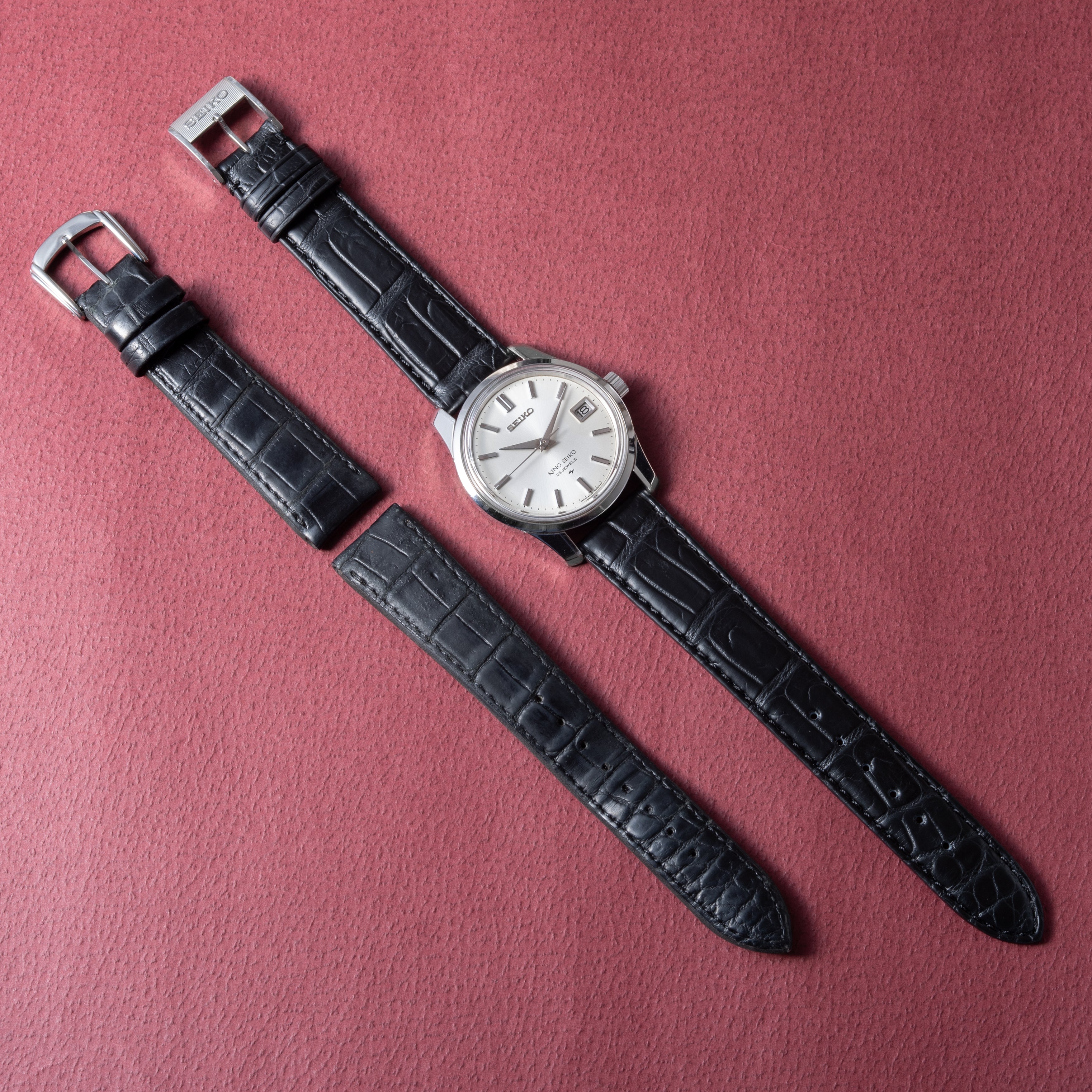 キングセイコー 1968年製 Ref.4402-8000 44KS セイコーメダリオン 純正革ベルト付き