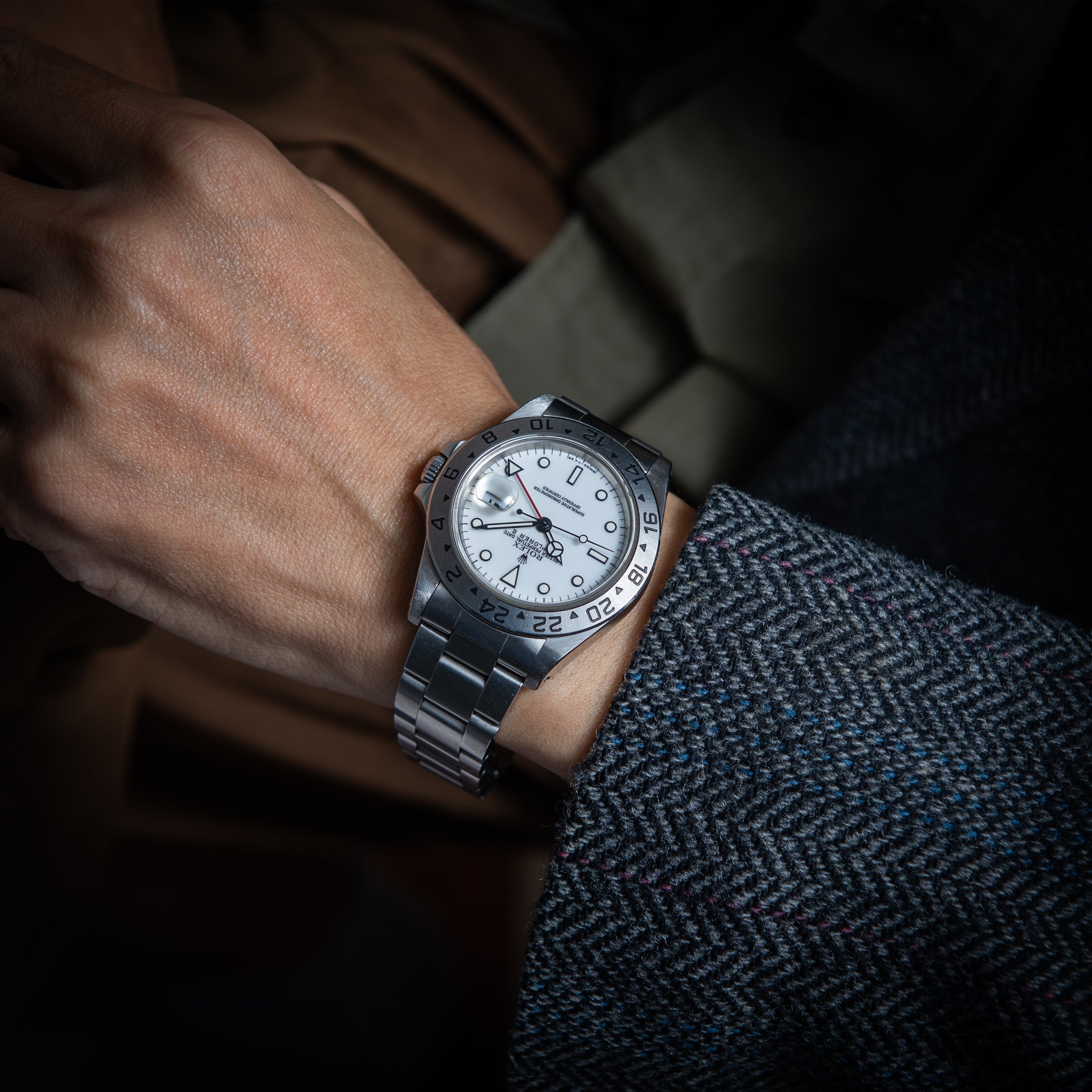 ロレックス エクスプローラーⅡ 1997年製 Ref.16570 ホワイトダイヤル 箱、ギャラ付き