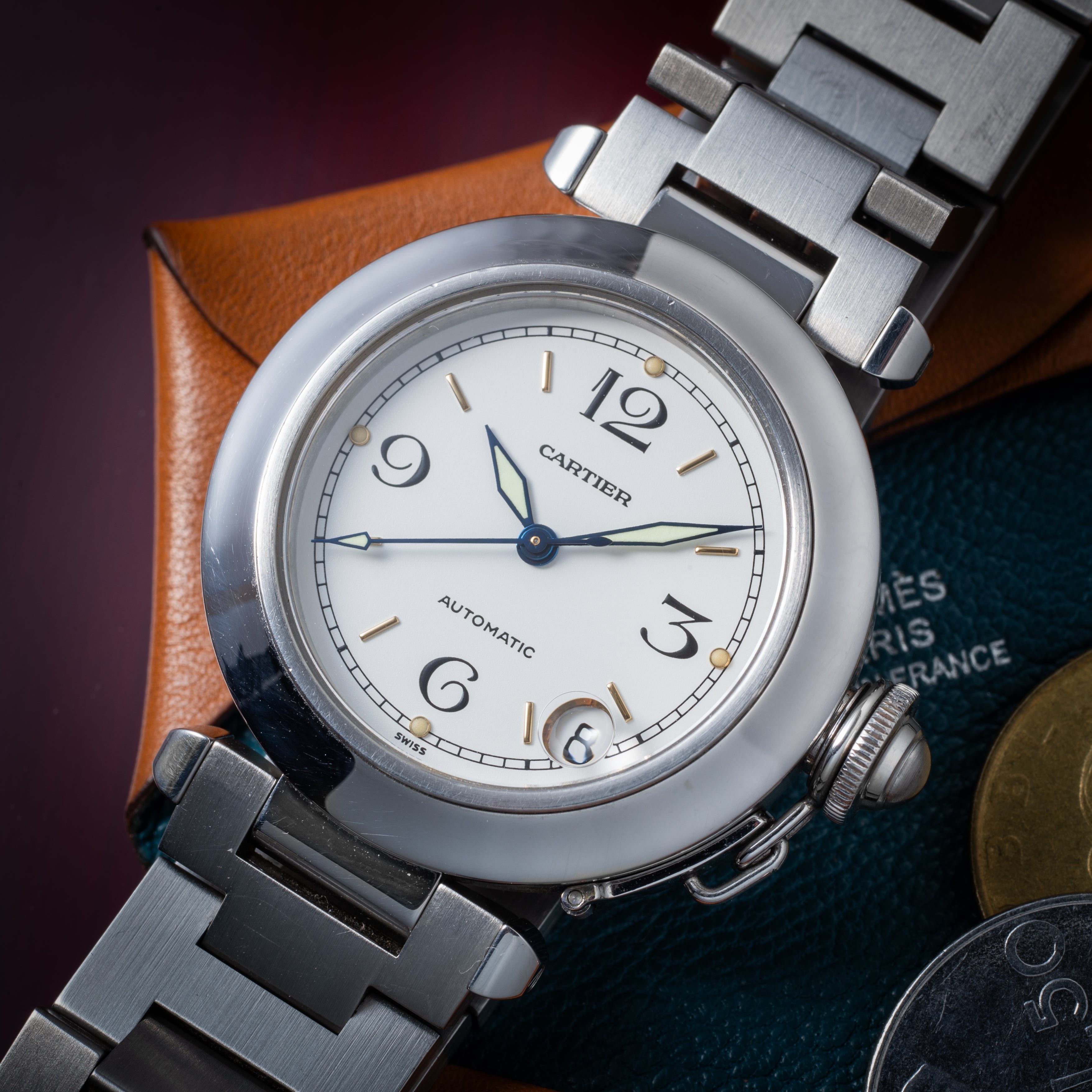 カルティエ パシャC 1990年代製 Ref.2324 オートマチック ホワイトダイヤル