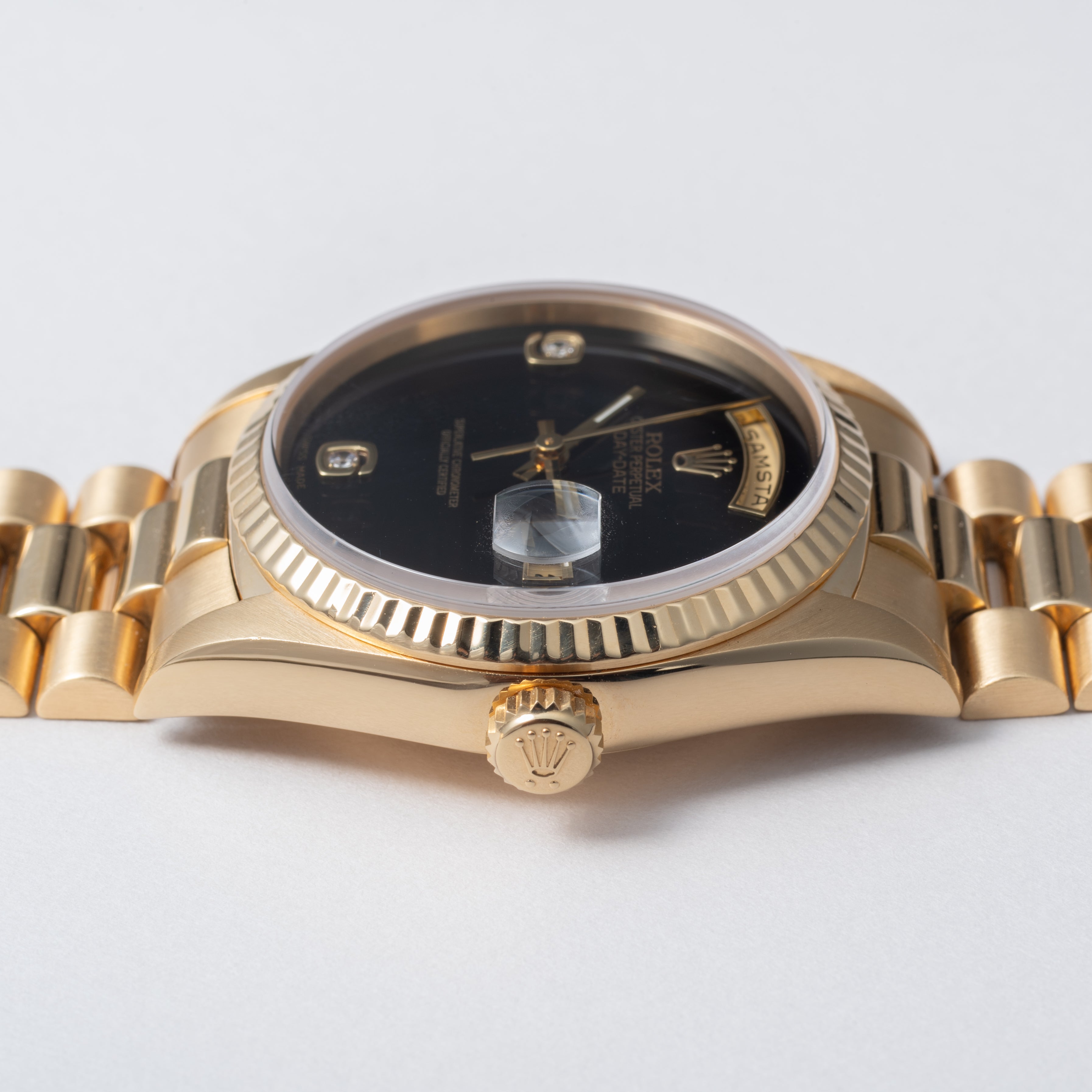 ロレックス デイデイト 1999年製 Ref.18238 オニキスダイヤル 箱、明細、国際サービス保証書付き