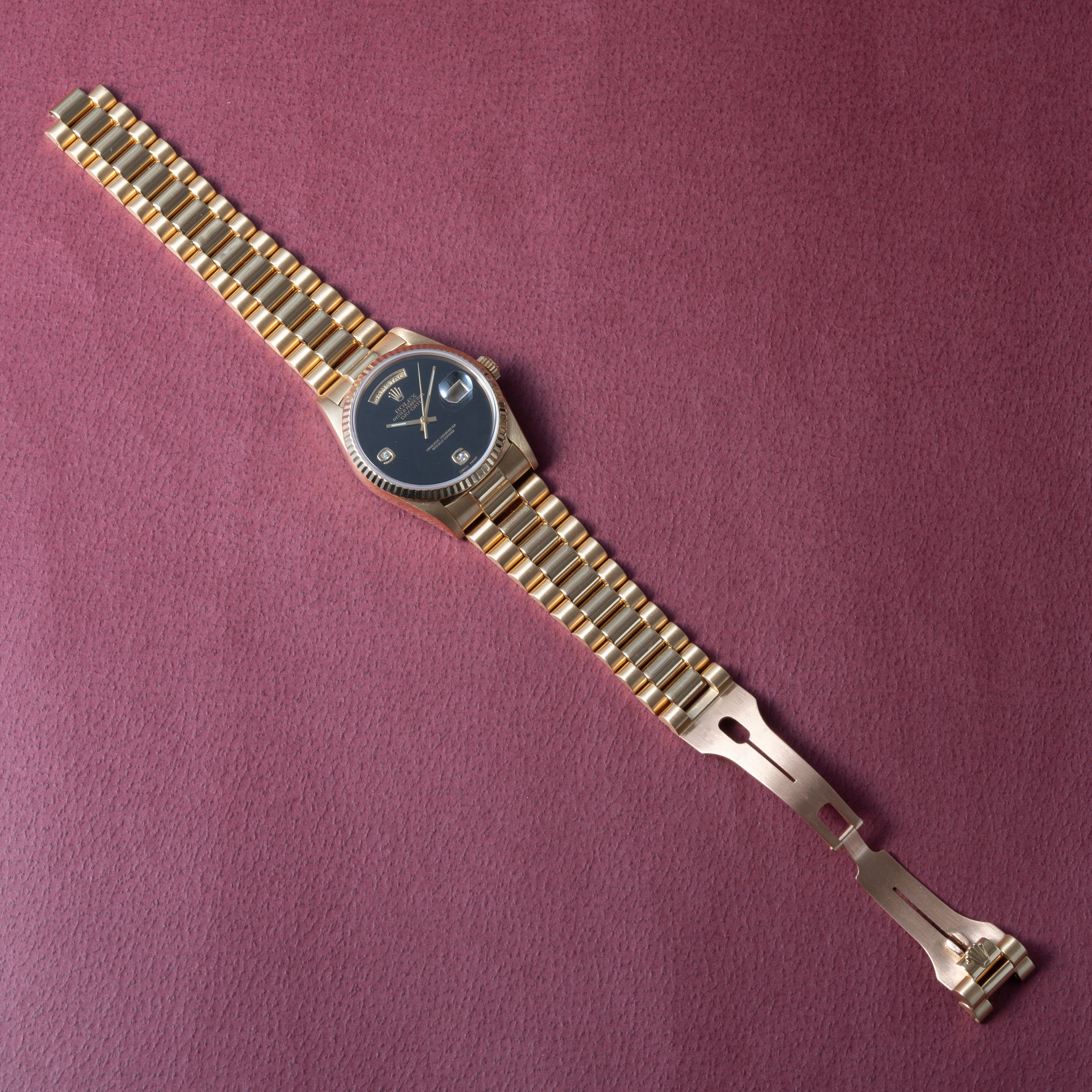 ロレックス デイデイト 1999年製 Ref.18238 オニキスダイヤル 箱、明細、国際サービス保証書付き