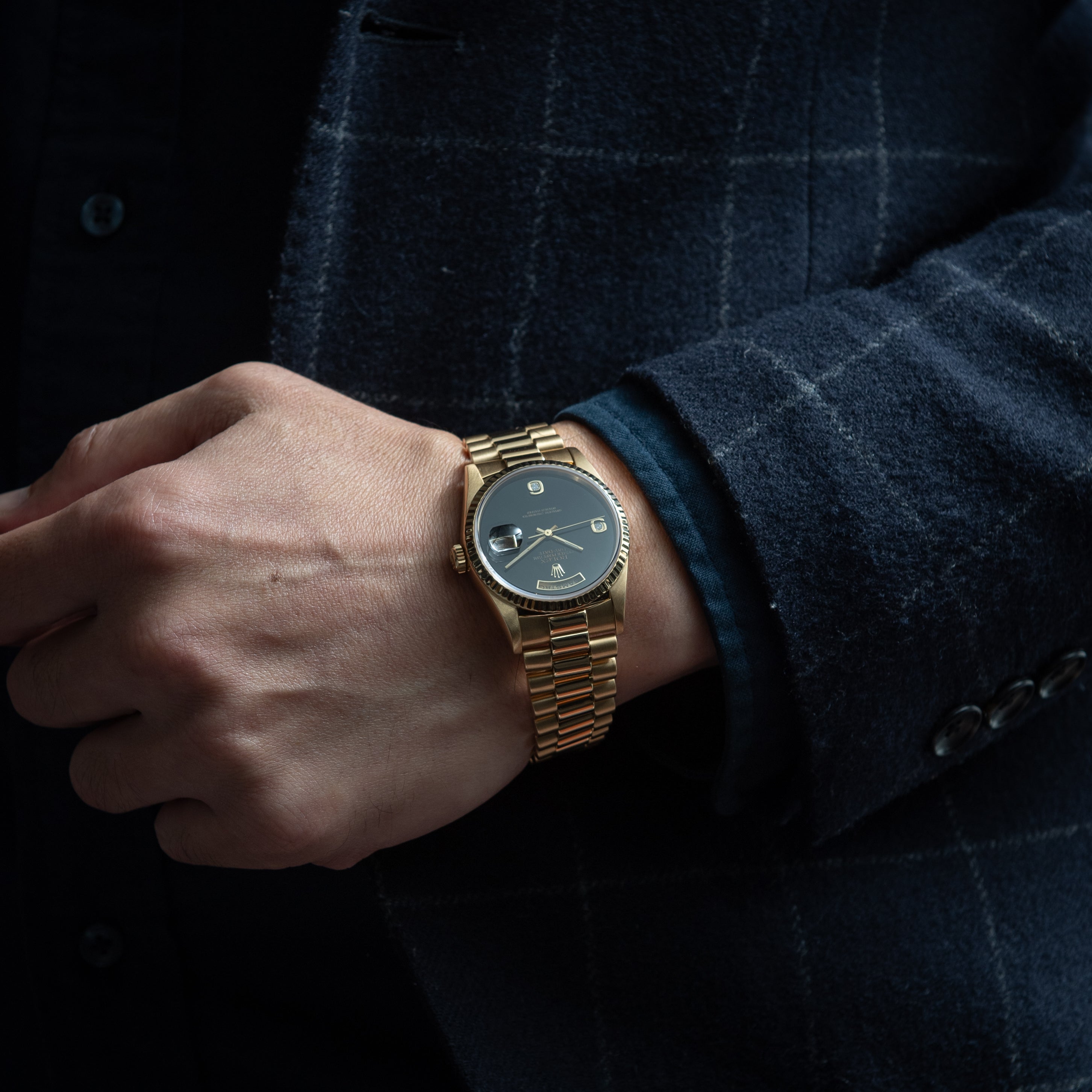 ロレックス デイデイト 1999年製 Ref.18238 オニキスダイヤル 箱、明細、国際サービス保証書付き