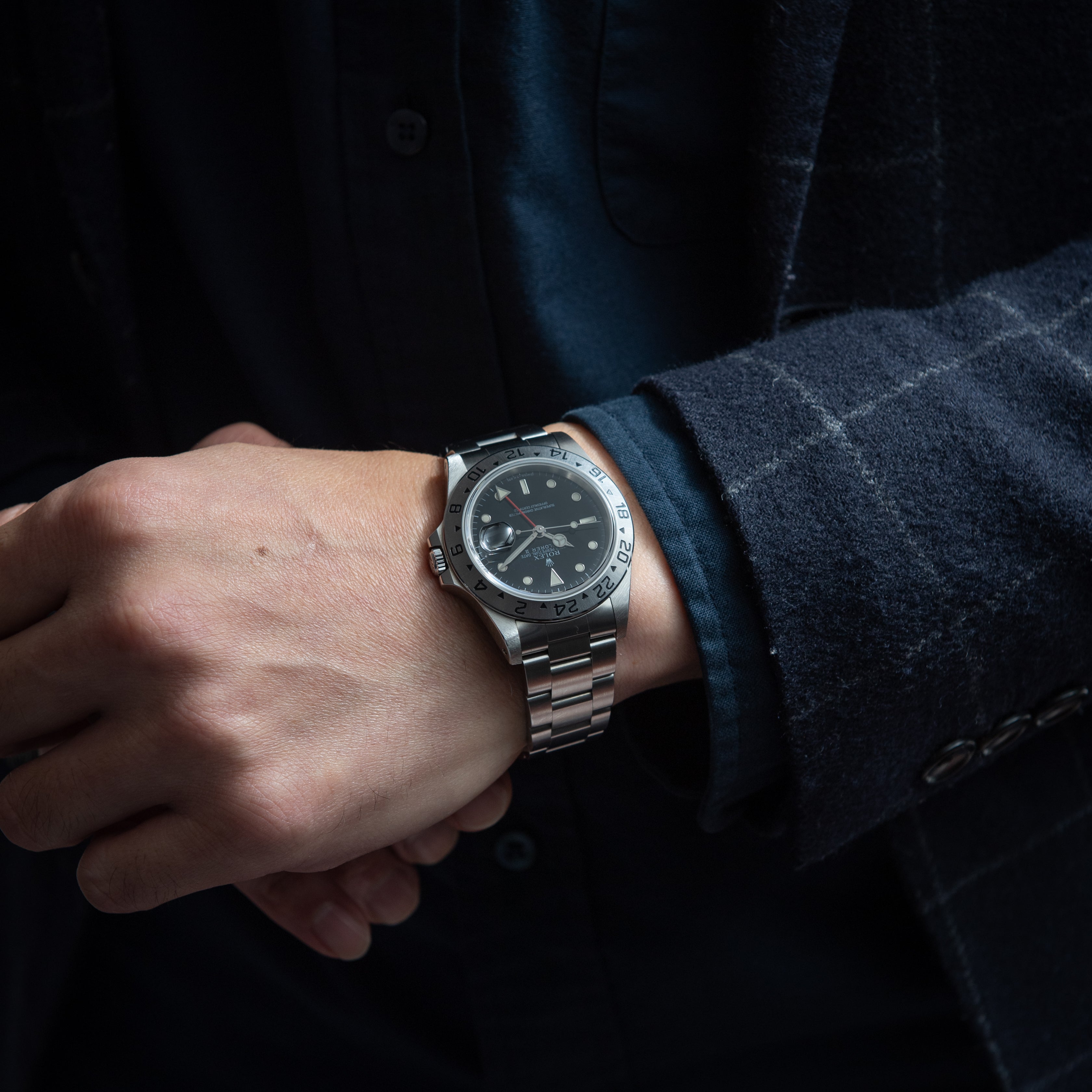 ロレックス エクスプローラーⅡ 1997年製 Ref.16570 箱、ギャラ付き