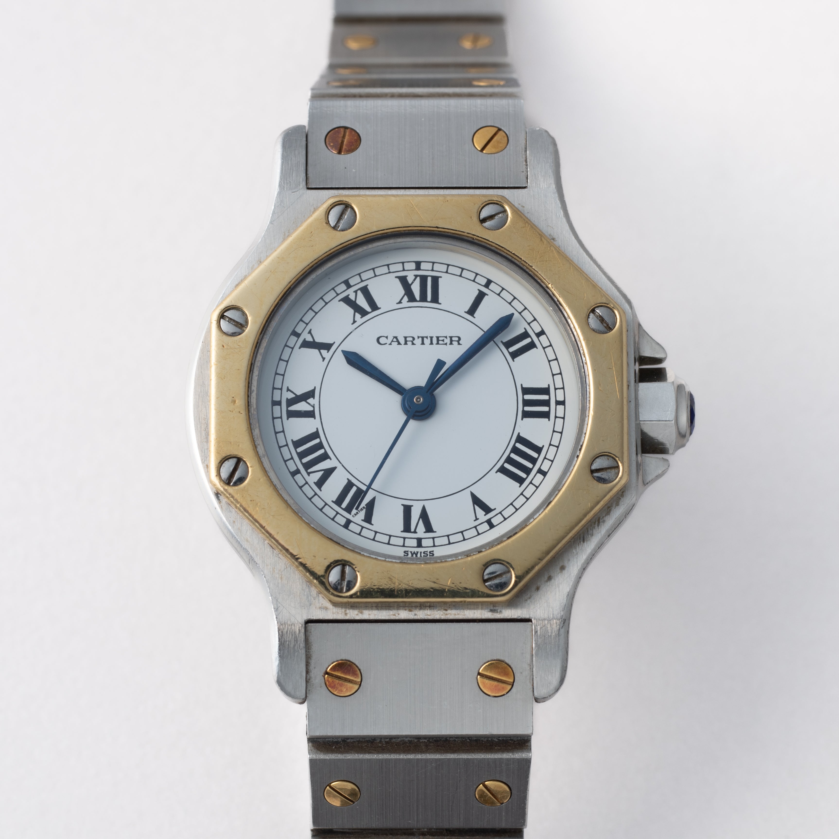 カルティエ サントス オクタゴン 1980年代製 Ref.0907 SMサイズ コンビ
